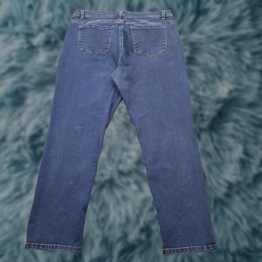 Vintage Angels Signature Jeans Womens 16 Blue Stretch Distressed Skinny Leg - 5-Pocket Denim Jeans Size 38" / US 16 / IT 52 - 1 Thumbnail