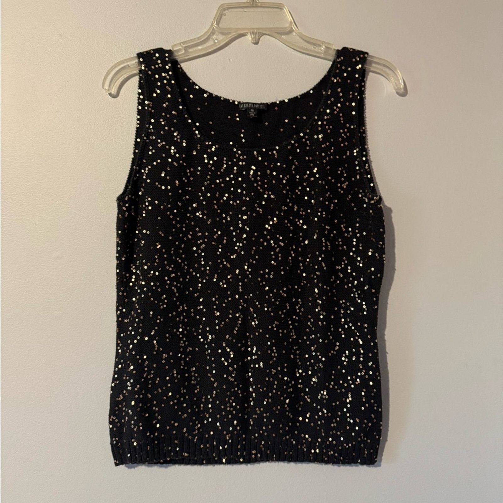 Lafayette 148 Lafayette 148 New York Black and Gold Tank Top size medium Size M / US 6-8 / IT 42-44 - 2 Thumbnail