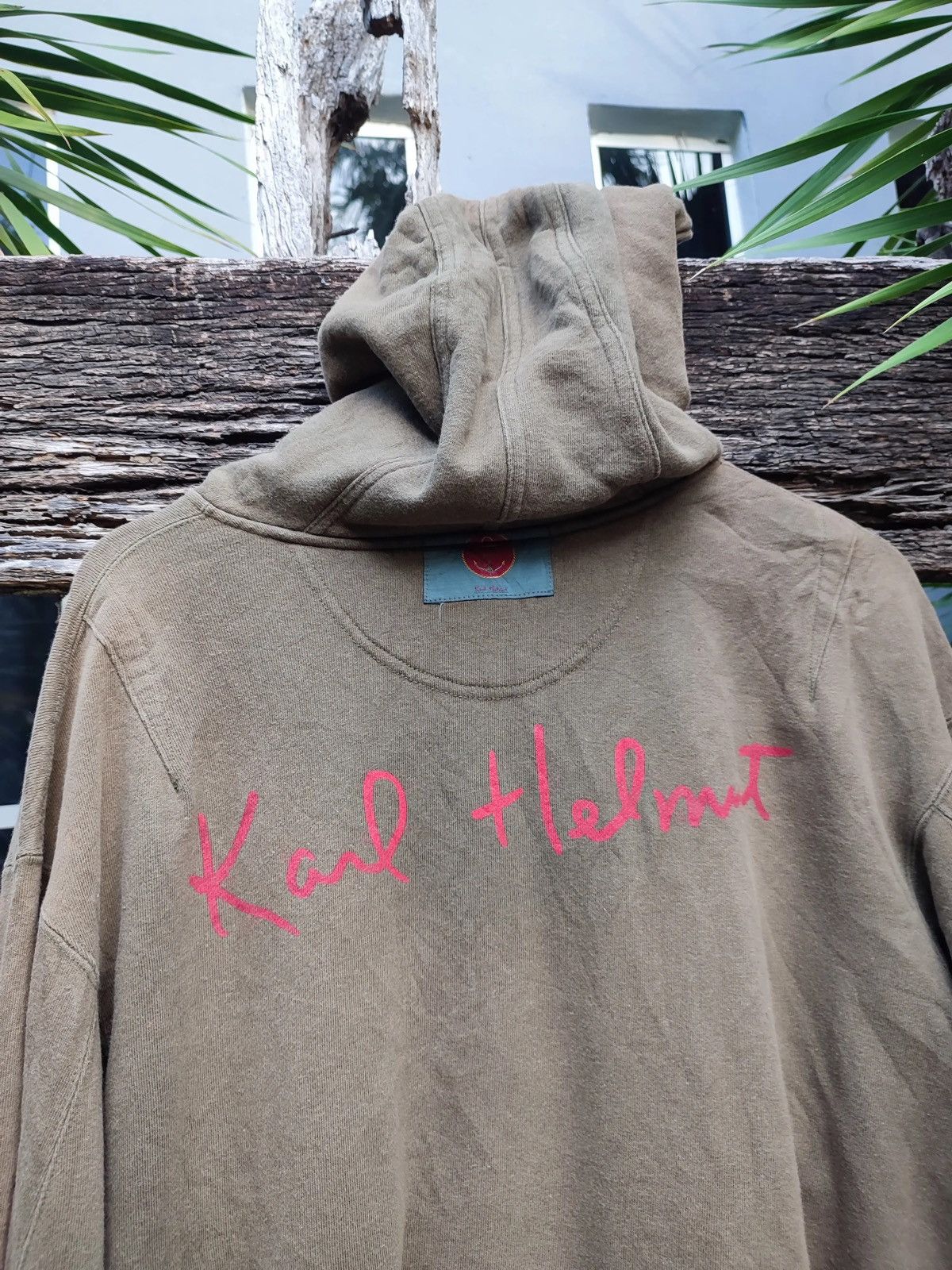 Karl Helmut Vintage Karl Helmut Olive Full-Zip Hoodie with Embroidery Size US M / EU 48-50 / 2 - 7 Thumbnail