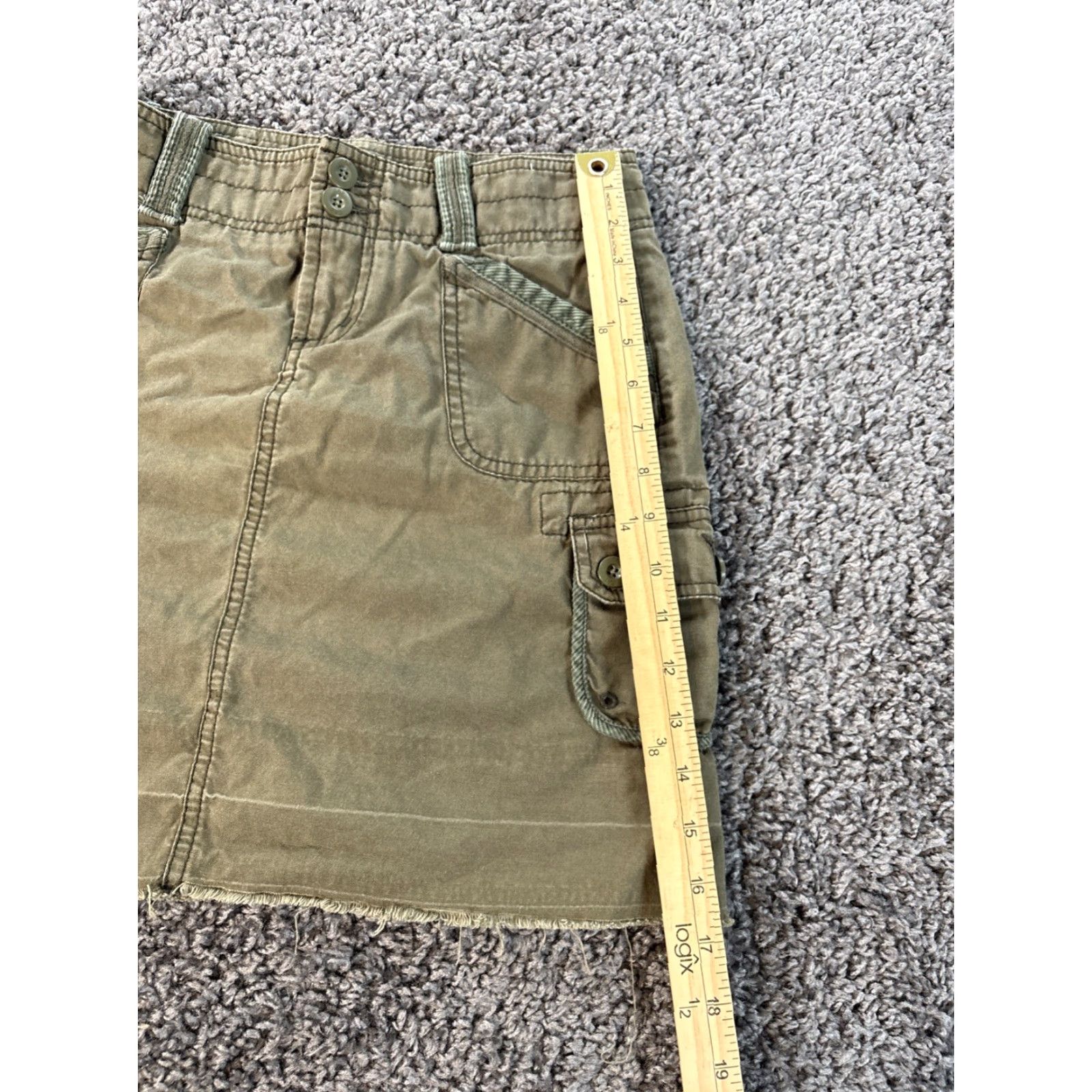 Gap VINTAGE Gap Skirt Cargo Army Green Canvas Cotton Women's 0 Short Y2K Size 25" / US 0 / IT 36 - 2 Thumbnail