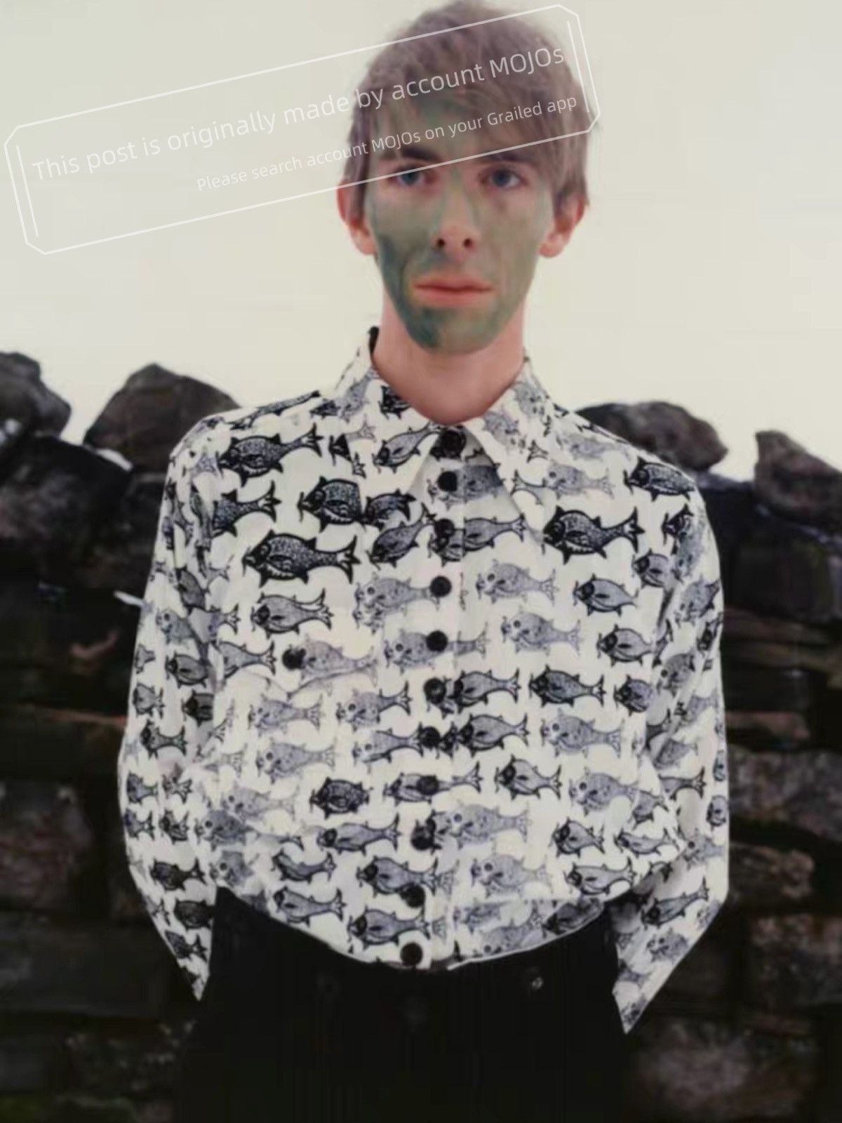 John Alexander Skelton Sz L John Alexander Skelton 21AW Fish Print Shirt mo.jos25 Size US L / EU 52-54 / 3 - 8 Thumbnail