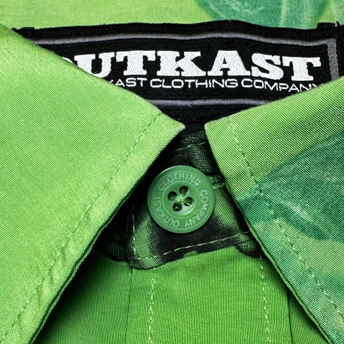 VINTAGE OUTKAST (Andre 3000) Green AOP Button Up Shirt