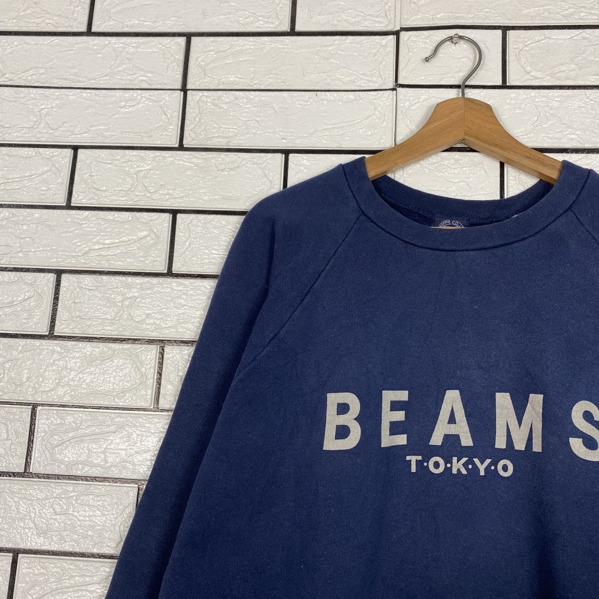 Issey Miyake Vintage Indigo Sweatshirt Beams Tokyo Big Logo Size US L / EU 52-54 / 3 - 8 Thumbnail