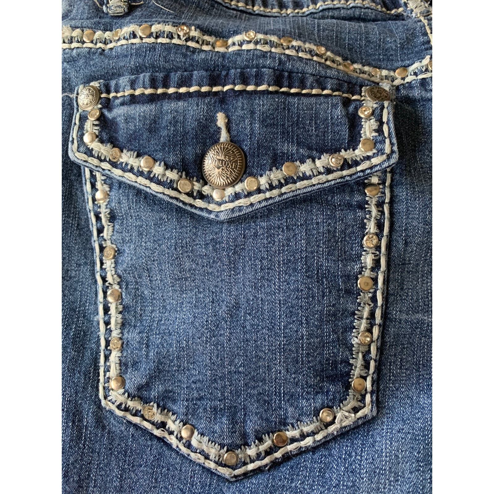 Luxe Luxe Nation Women 28/6 Jeans Midrise Thick Threading Size 28" / US 6 / IT 42 - 8 Thumbnail