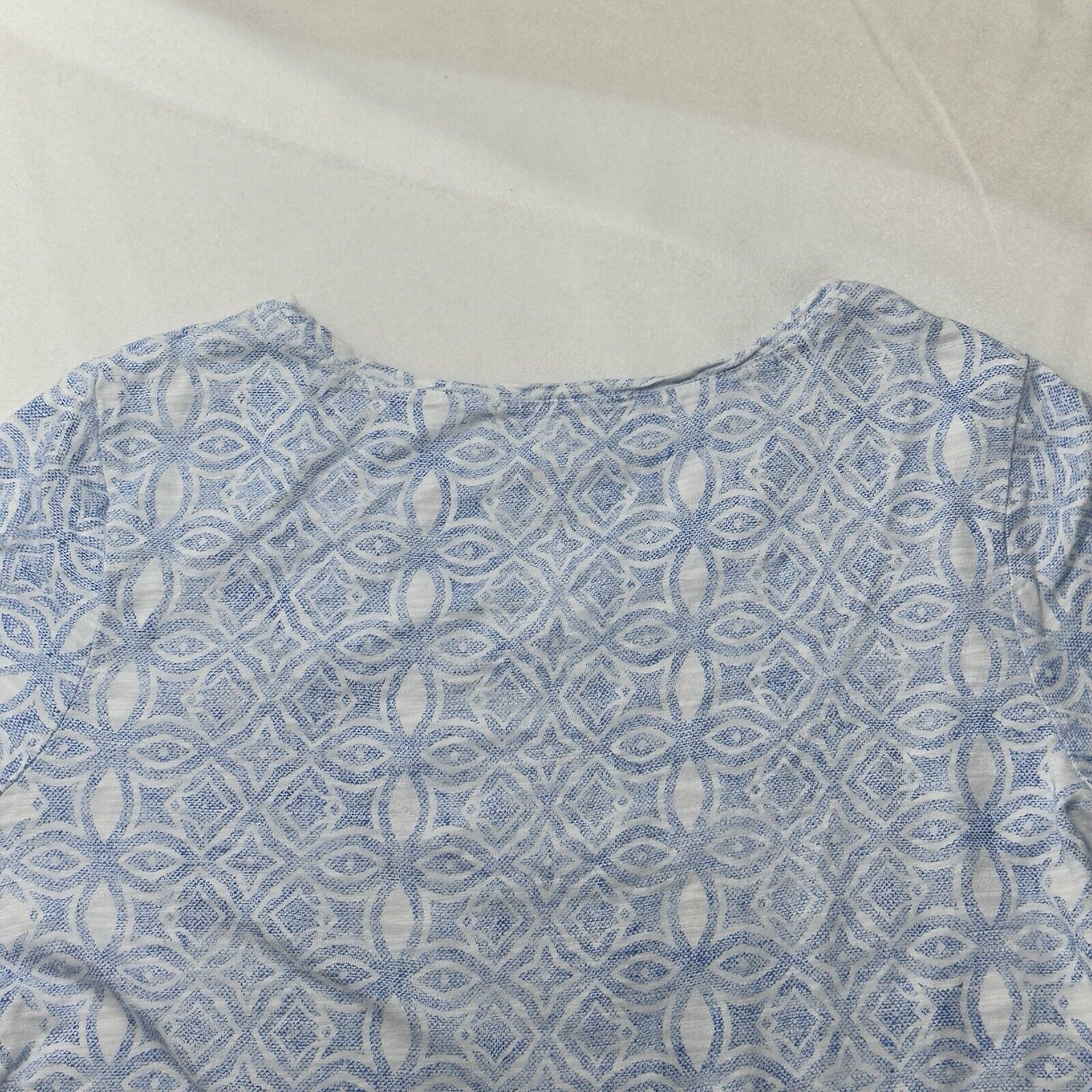 Chicos Chico’s Medium Short Sleeve T Shirt V Neck Top Light Blue Size M / US 6-8 / IT 42-44 - 14 Thumbnail