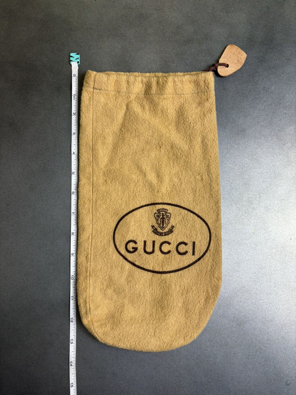 Gucci × Vintage 1970s Gucci Dust Bag 70s Vintage Gucci Bag Shoe Felt Soft Size ONE SIZE - 5 Thumbnail