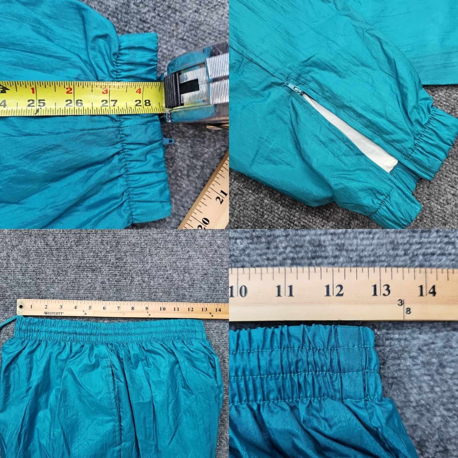 Vintage VINTAGE Bold Spirit Track Suit Women M Aqua W/ Stripes Jacket & Pants 90s Mens Womens Girls Size 32" / US 10 / IT 46 - 10 Thumbnail