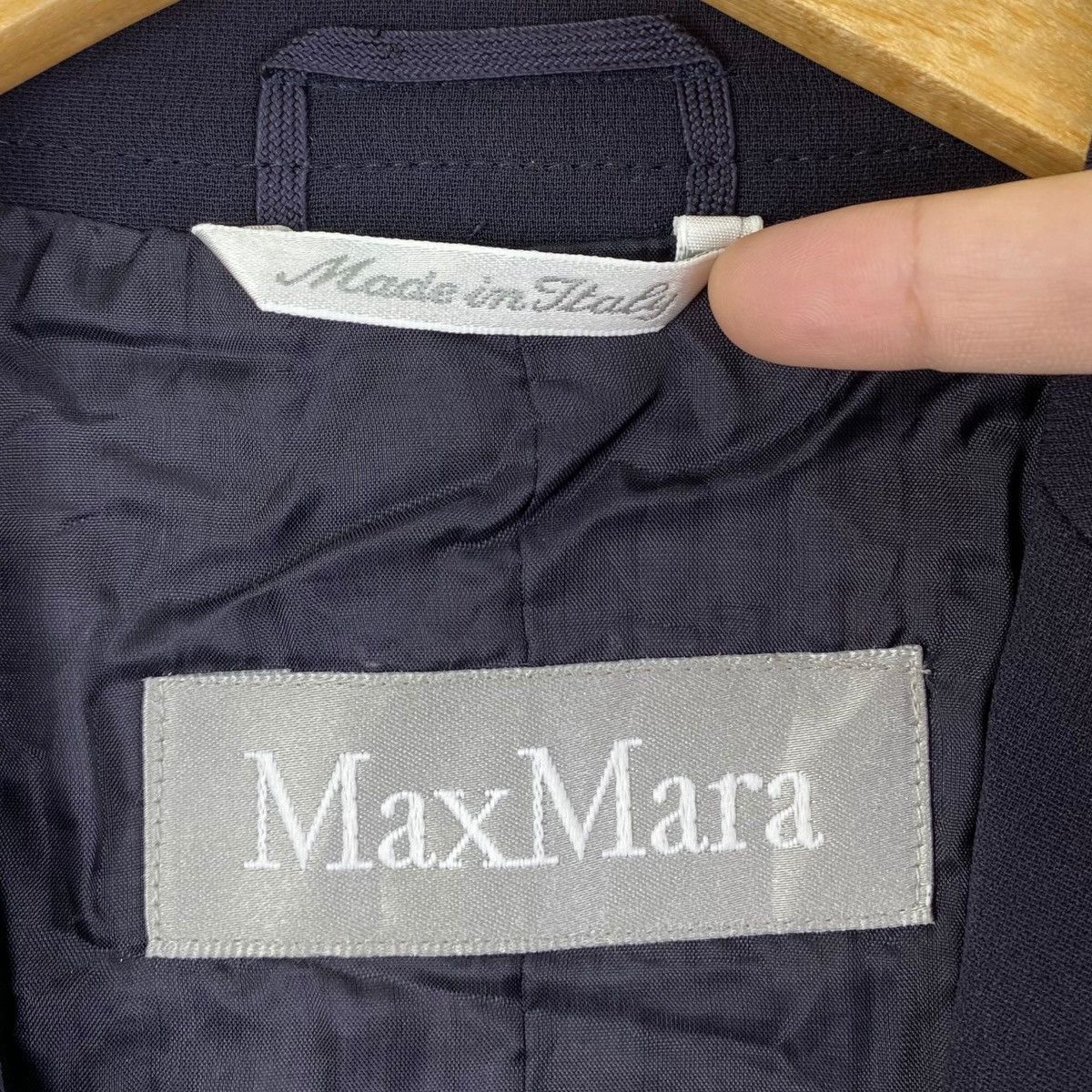 Vintage MAX MARA Italy Designer Black Blazer Coat Size S / US 4 / IT 40 - 8 Thumbnail