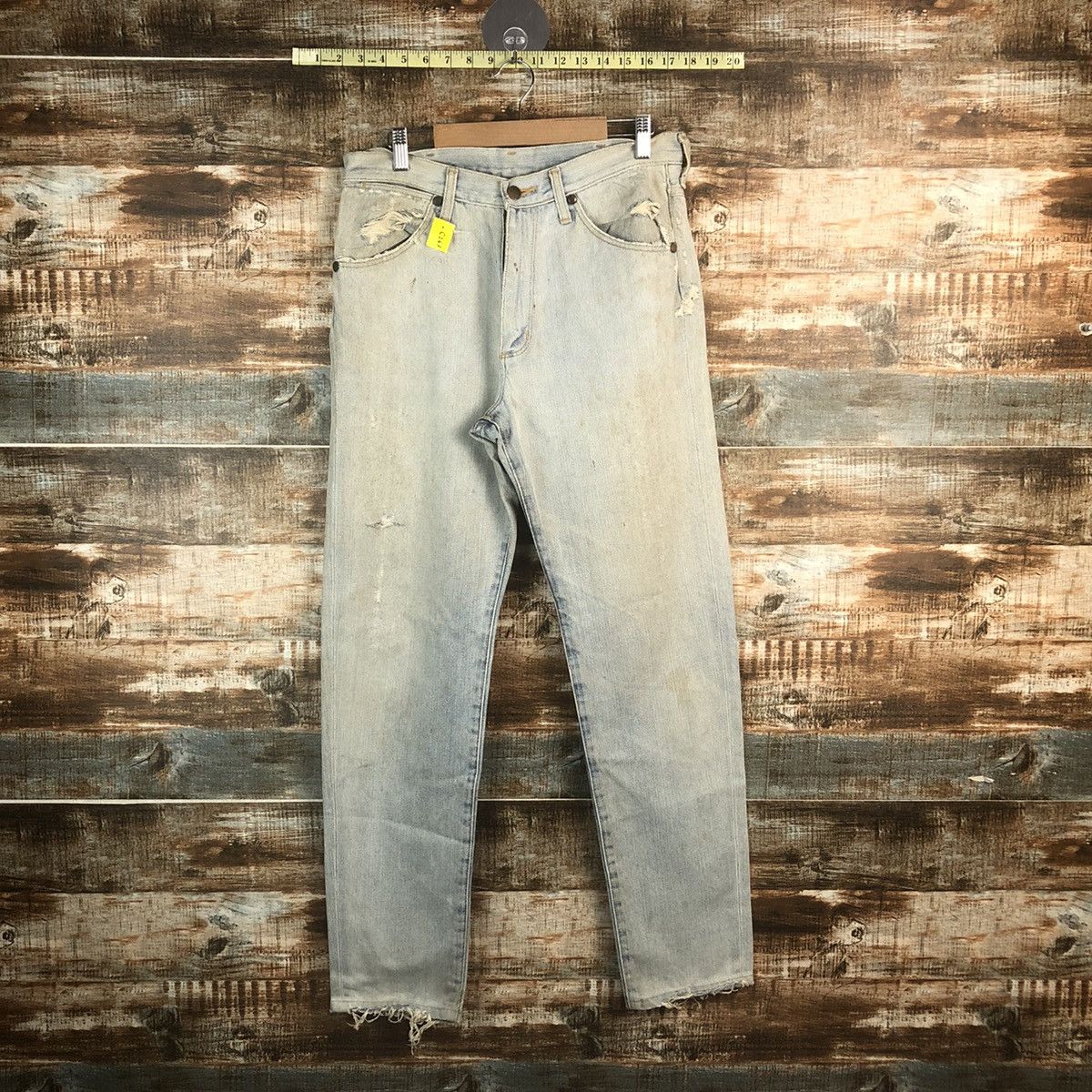 Wrangler DL Wrangler Blue Distressed Denim Pants #263 Size US 31 - 1 Thumbnail