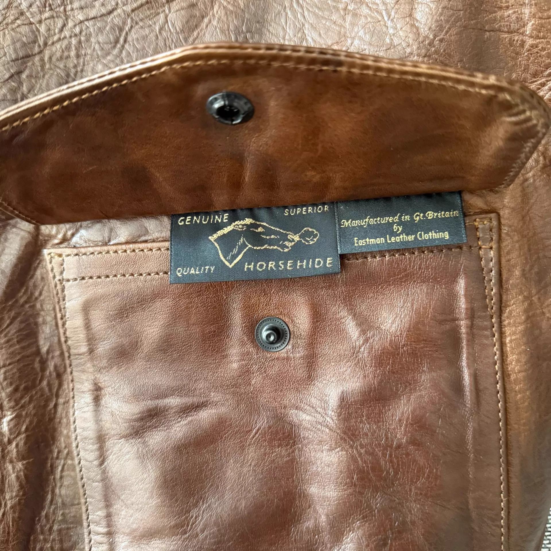 Eastman Leather Clothing Eastman Leather Vegan Horsehide A2 Jacket Brn 48 Size US M / EU 48-50 / 2 - 8 Thumbnail