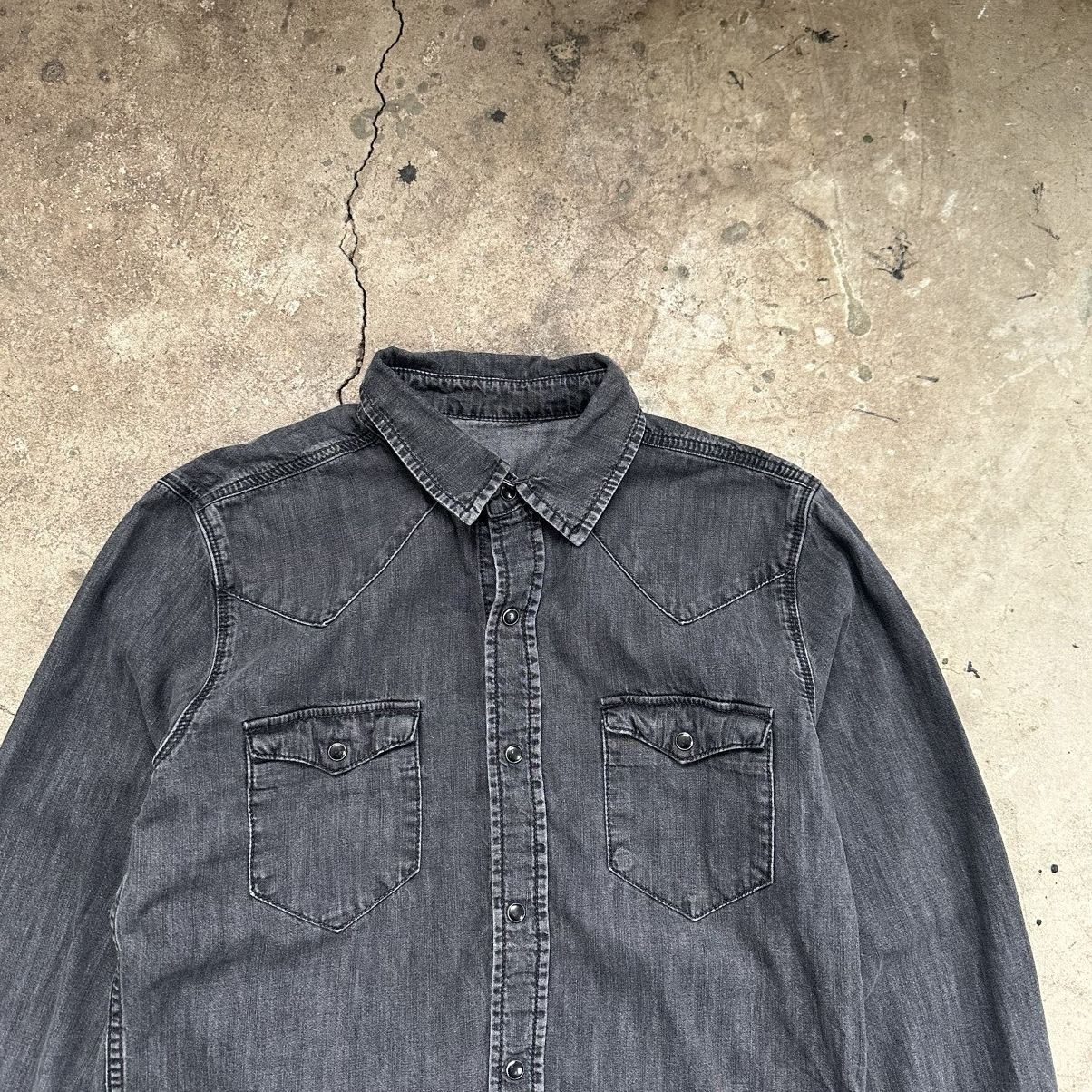 Sandro Sandro Paris Denim Jeans Shirt Long Sleeve Men's Size US S / EU 44-46 / 1 - 4 Thumbnail