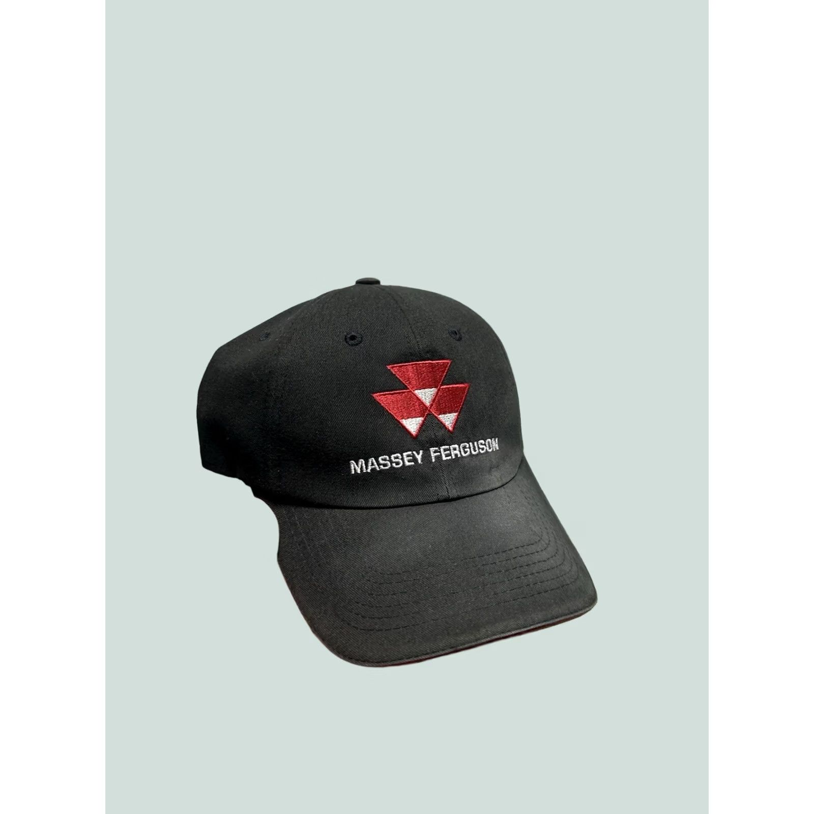 Vintage VINTAGE Massey Ferguson Heindl Implement tractor farm hat cap strapback black Size ONE SIZE - 1 Thumbnail
