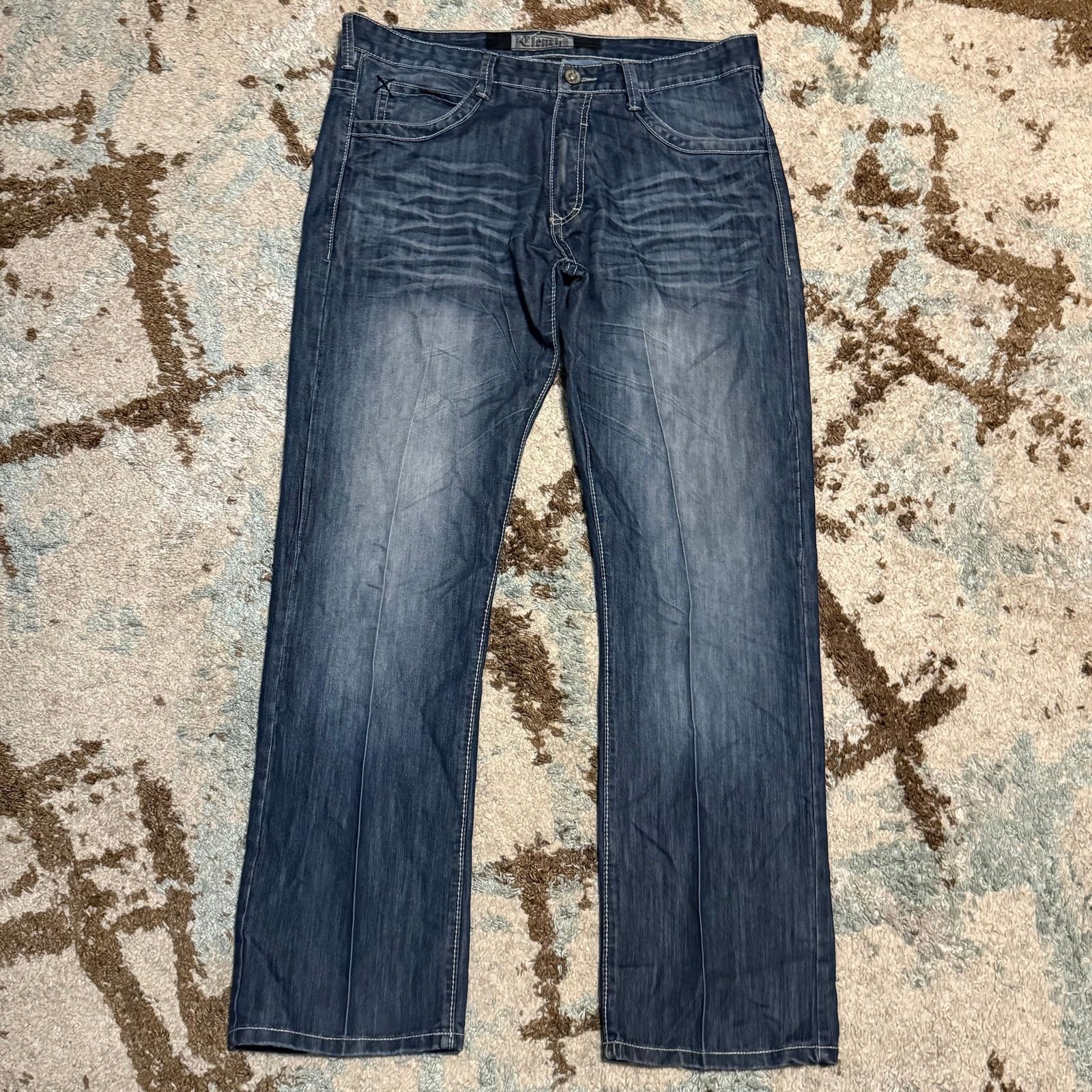 Affliction × Clench Vintage Clench Fleur Jeans Size 36x34 Y2K Affliction Style Size US 36 / EU 52 - 2 Thumbnail