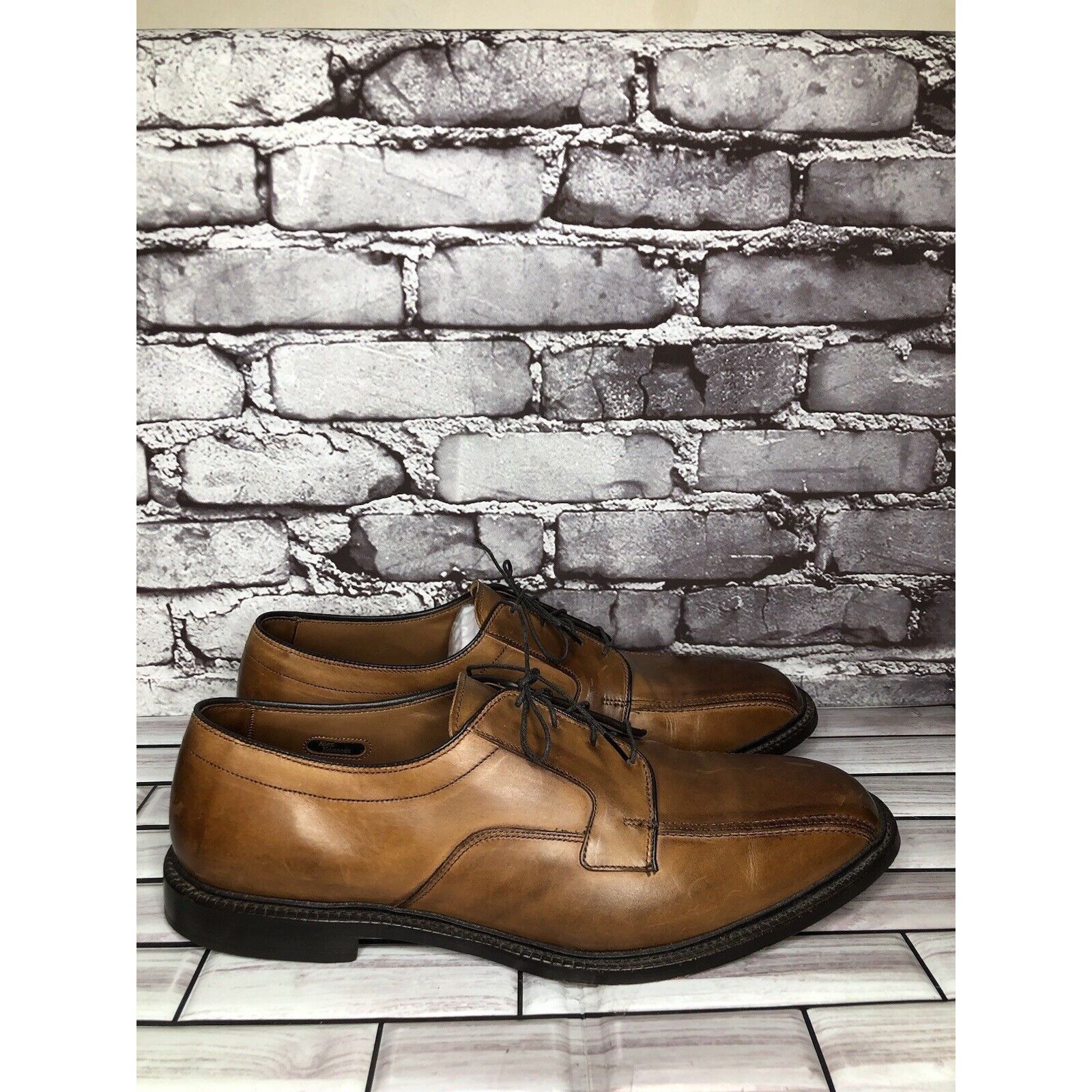 Allen Edmonds Allen Edmonds Dawson Brown Leather Derby Blucher Bicycle Dre Size US 13 / EU 46 - 19 Thumbnail