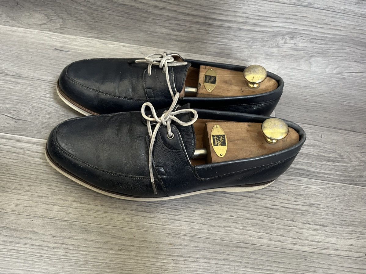John Lobb John lobb arima blue leather moccasin loafers uk 9EE Size US 10 / EU 43 - 6 Thumbnail