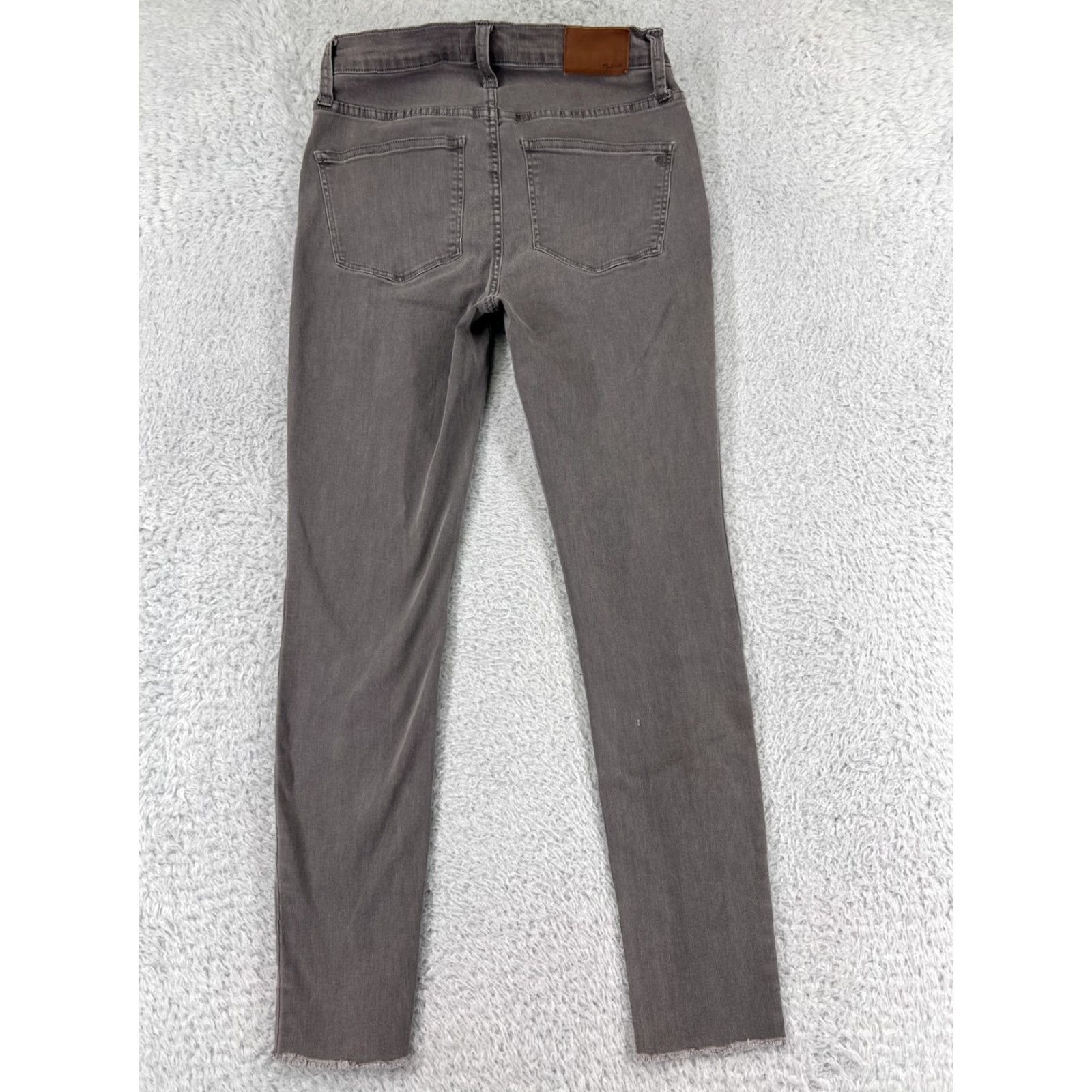 Madewell Madewell Jeans Womens 26 Gray Denim Skinny Raw Hem Cotton Blend Stretch Size 26" / US 2 / IT 38 - 2 Thumbnail