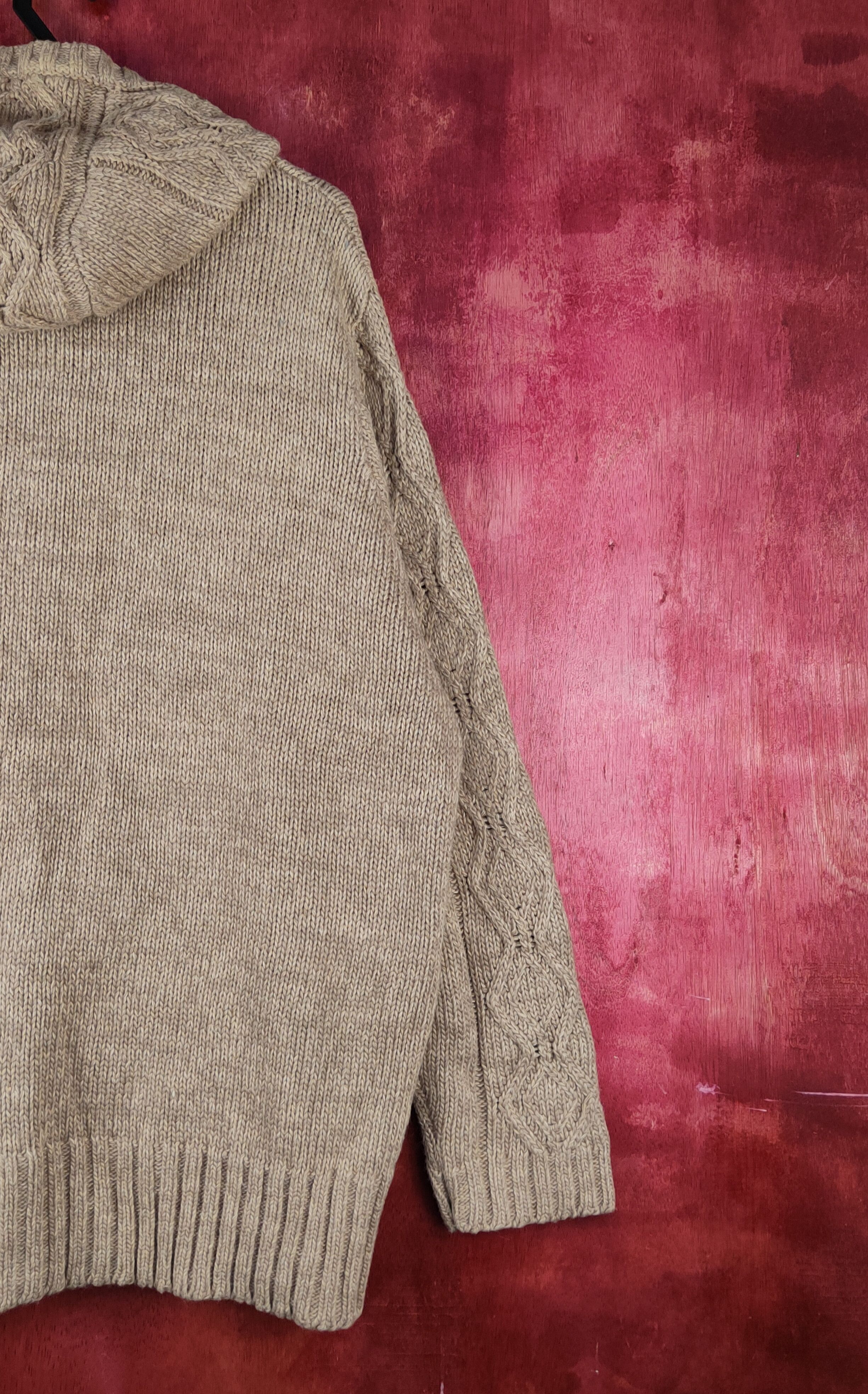 Japanese Brand Smile Land Beige Hoodie Knitwear cardigan Sweaters #S1577 Size US XL / EU 56 / 4 - 8 Thumbnail