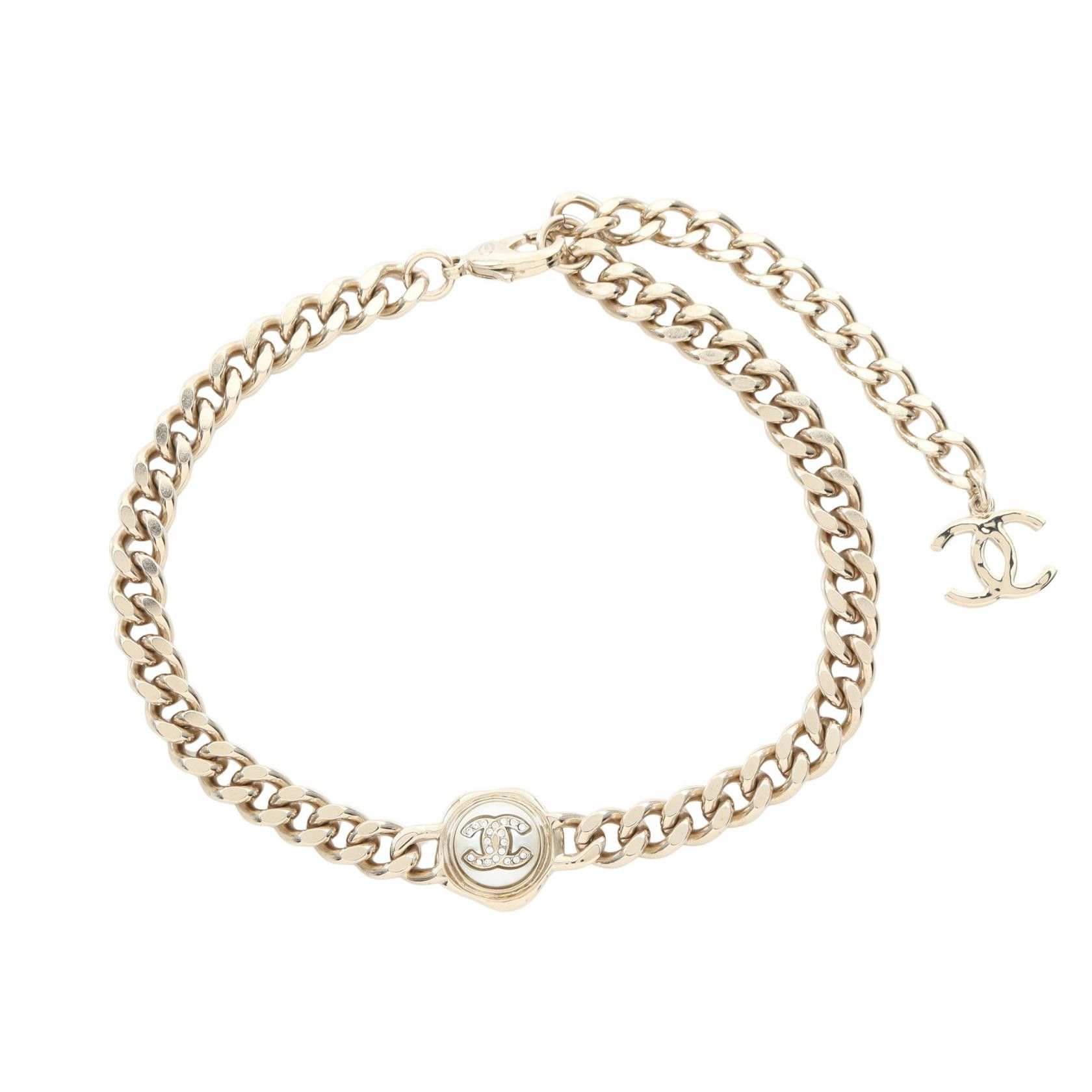 Chanel Chanel Chanel Coco Mark Choker Necklace Metal Necklace AB8244 DUTY FREE for USA Size ONE SIZE - 1 Thumbnail