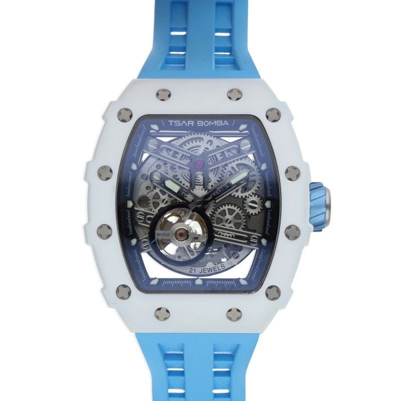 Tsar Bomba Tb8208c Rubber Strap Ceramic Watch Size One Size, Men's