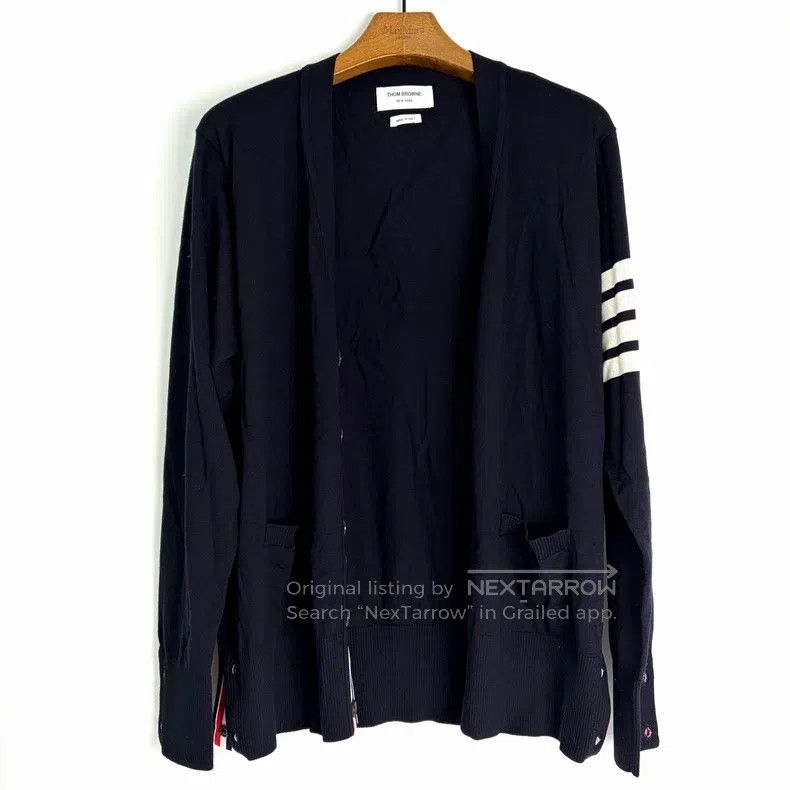 Thom Browne Thom Browne Black Wool Open-Cardigan Size US XL / EU 56 / 4 - 1 Thumbnail