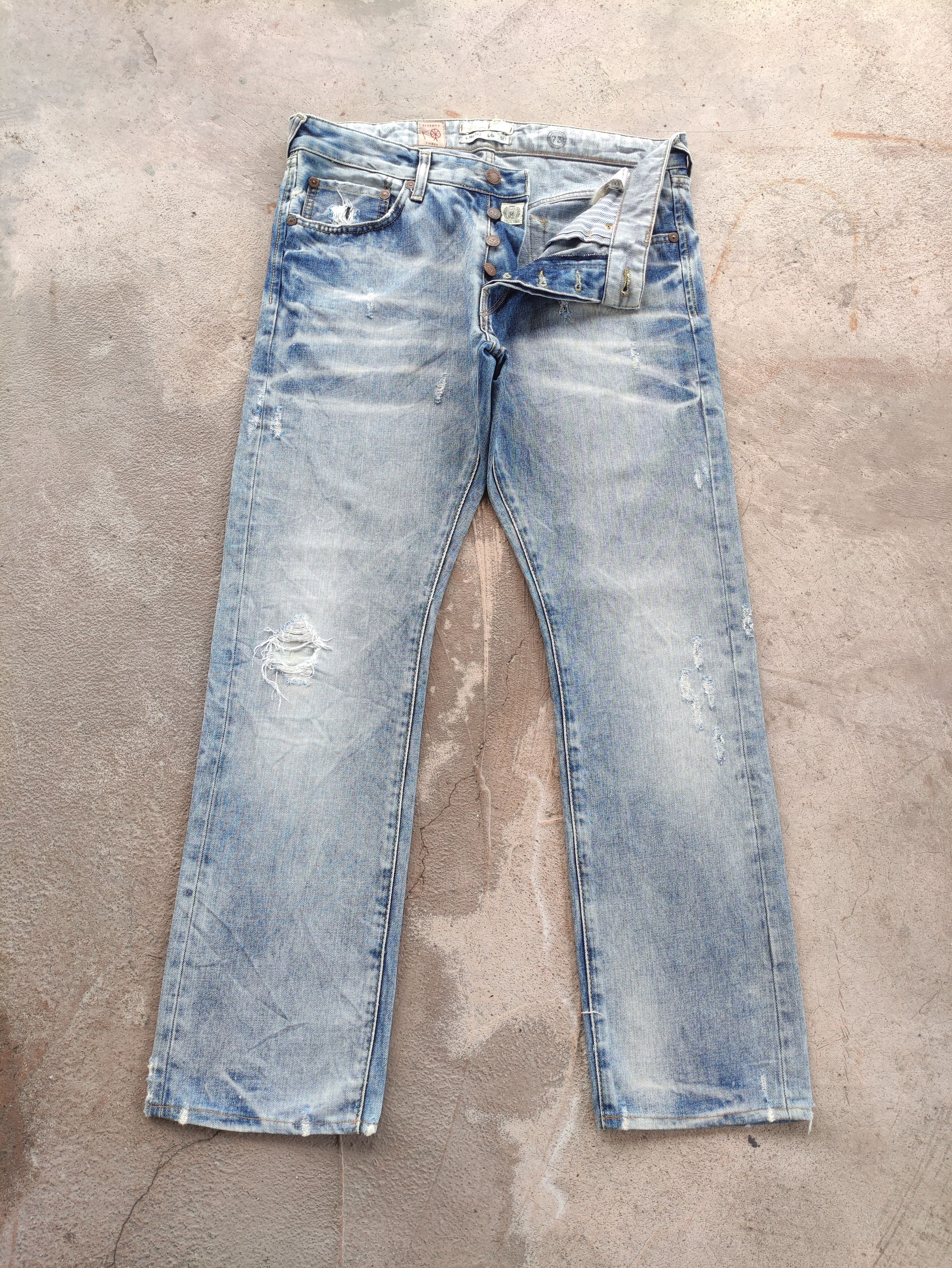 Pepe Jeans Vintage Pepe Jean London Button Distressed Faded Denim Size US 36 / EU 52 - 1 Thumbnail