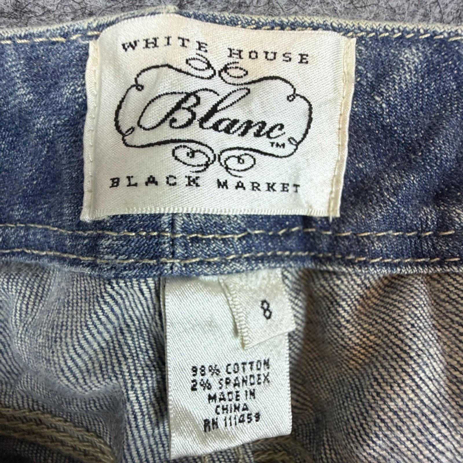 White House Black Market Y2K White House Black Market Blanc Jeans Womens 8 Roses Size 30" / US 8 / IT 44 - 8 Thumbnail