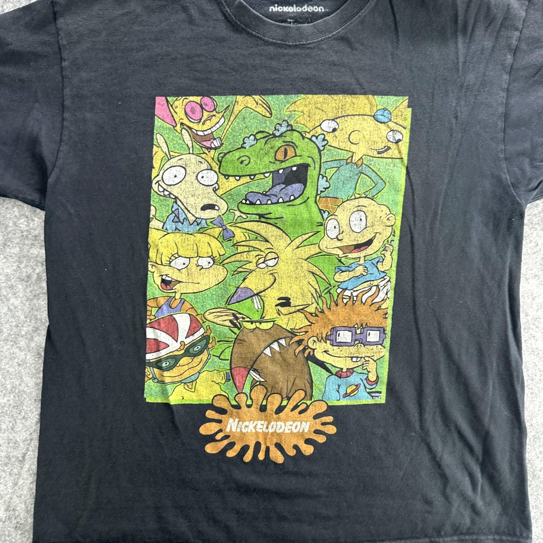 Nickelodeon VINTAGE Nickelodeon Men's T-Shirt Large Cartoon 90s Retro Rugrats Hey Arnold Rocko Graphic Tee Size US L / EU 52-54 / 3 - 3 Thumbnail
