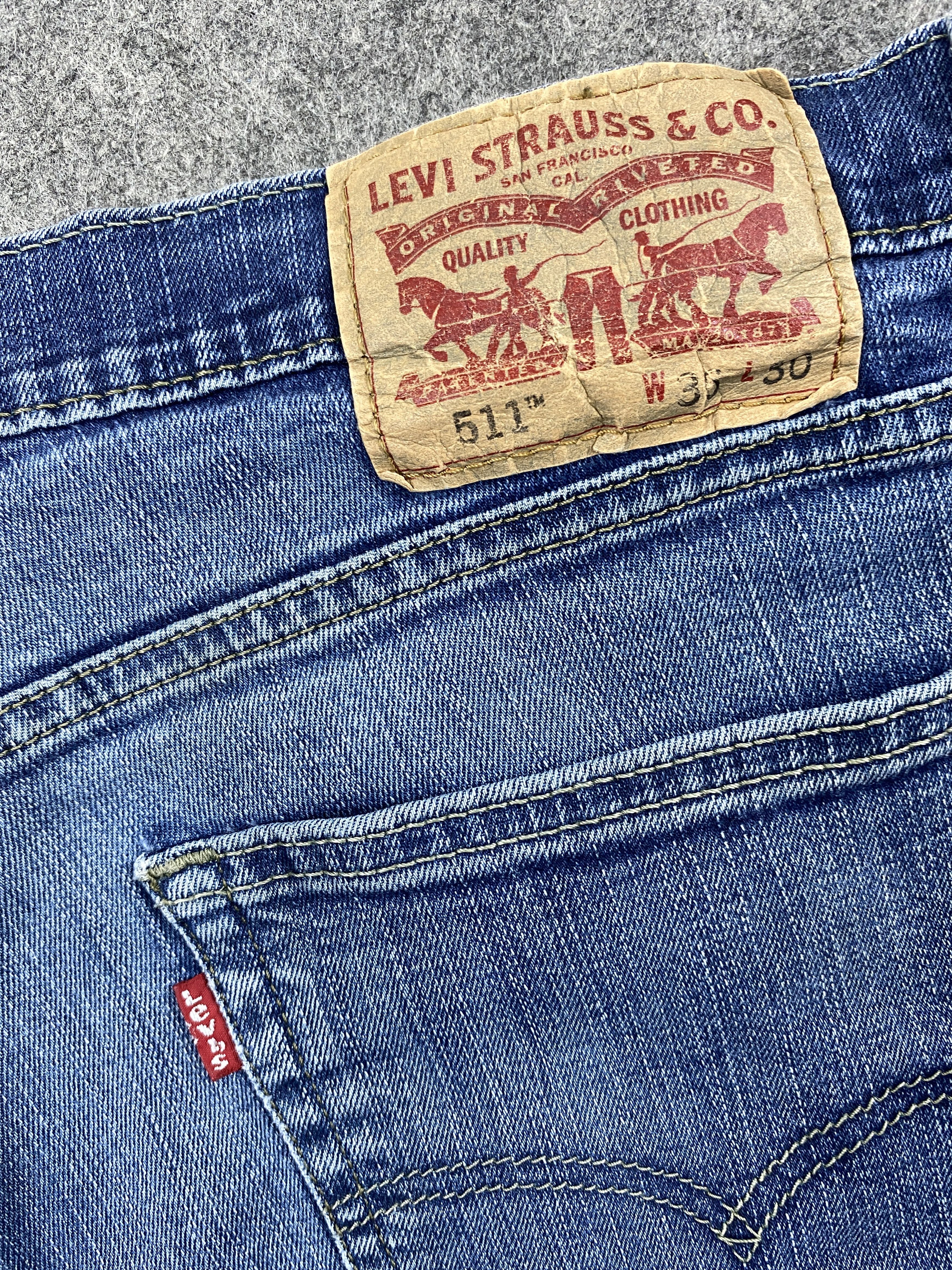 Levi's Vintage Clothing Distressed Blue Vintage Levi's 511 36x28.5 Denim -JN1481 Size US 36 / EU 52 - 10 Thumbnail