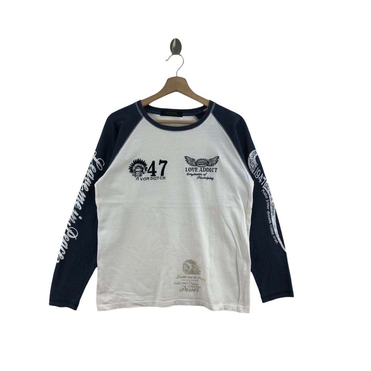 Vintage × Von Dutch Pick!! Vtg VON DUTCH Long Sleeve Tshirt Size US M / EU 48-50 / 2 - 1 Thumbnail