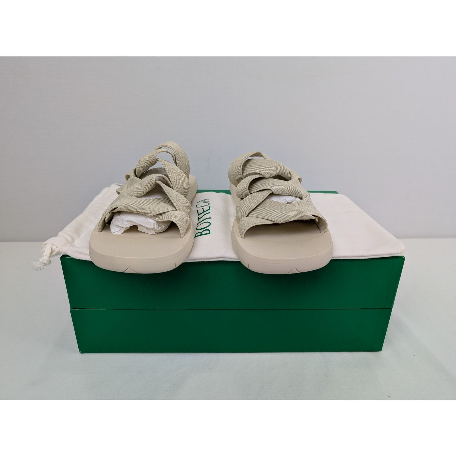 Bottega Veneta o1rshd1 Intrecciato Starfish Plat Sandal in Sea Salt Size US 10 / EU 43 - 12 Thumbnail