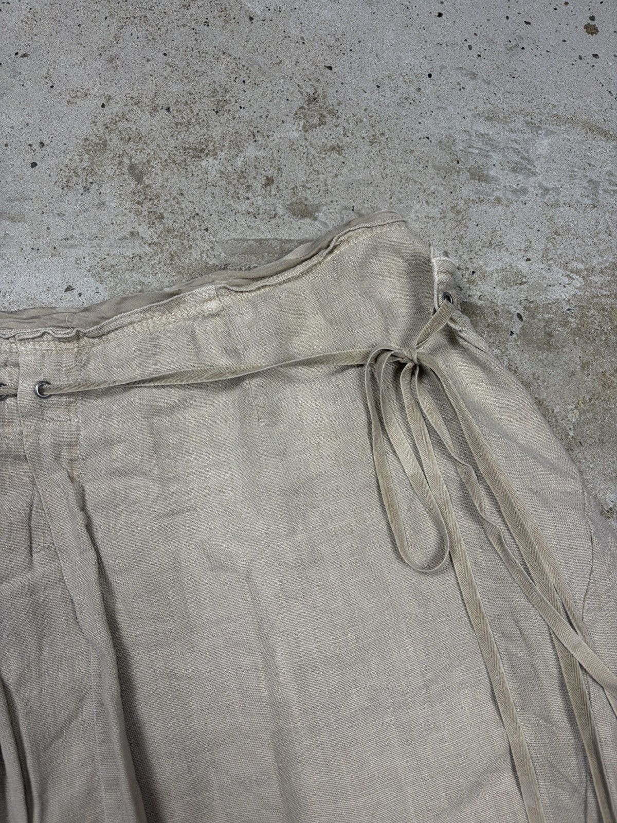 Prada Prada Sport SS 2000 Beige Linen Pleated Skirt Size 32" / US 10 / IT 46 - 5 Thumbnail