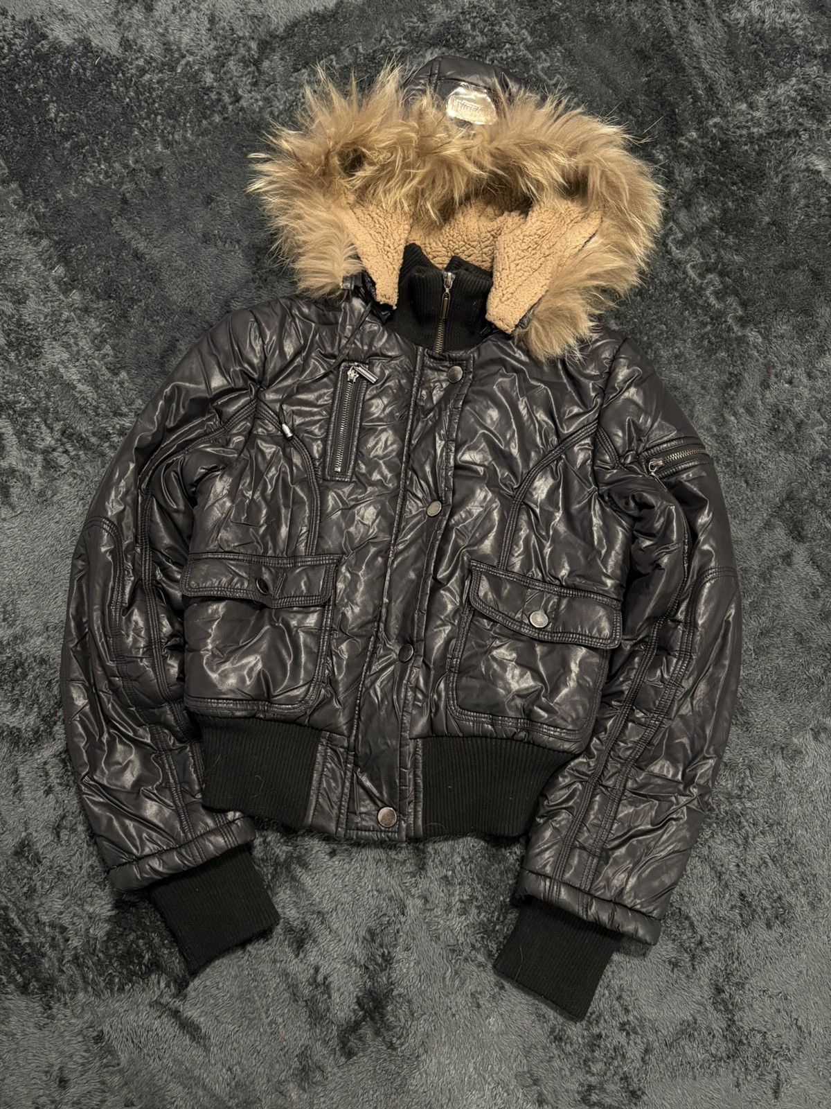 If Six Was Nine 00s LGB If Six Was Nine Style Multi Pocket Faux Fur Jacket Size M / US 6-8 / IT 42-44 - 1 Thumbnail