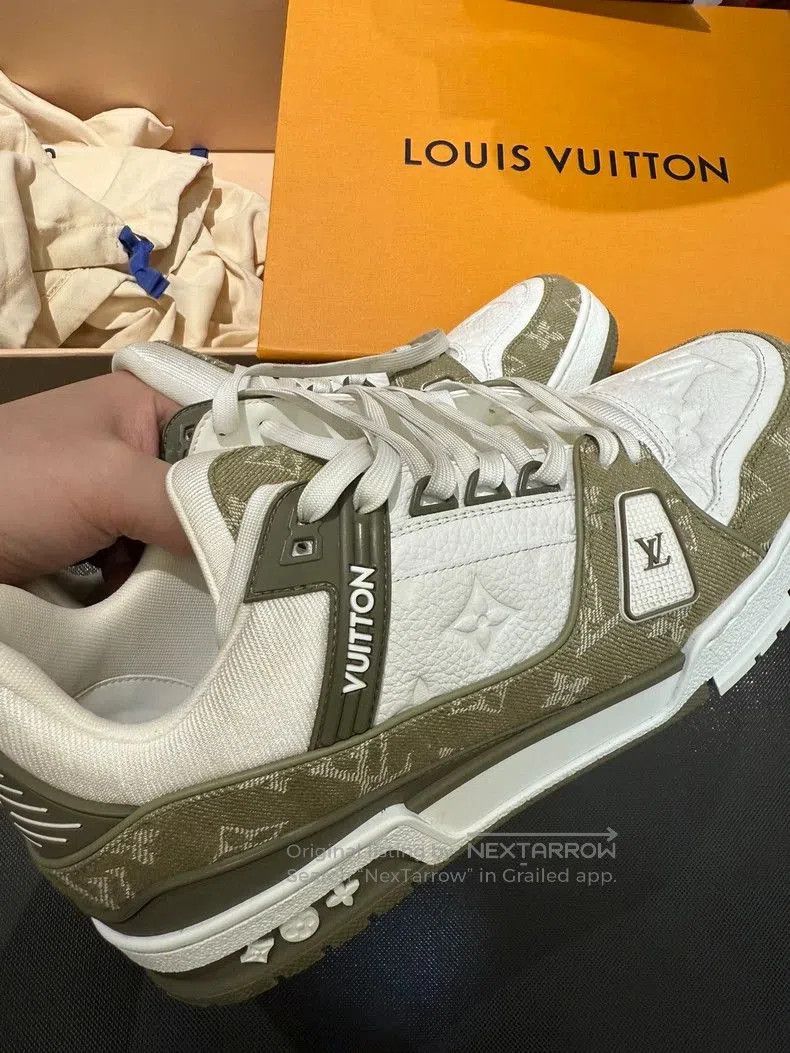 Louis Vuitton Louis Vuitton New Gray Green Sneakers. Size US 8.5 / EU 41-42 - 4 Thumbnail