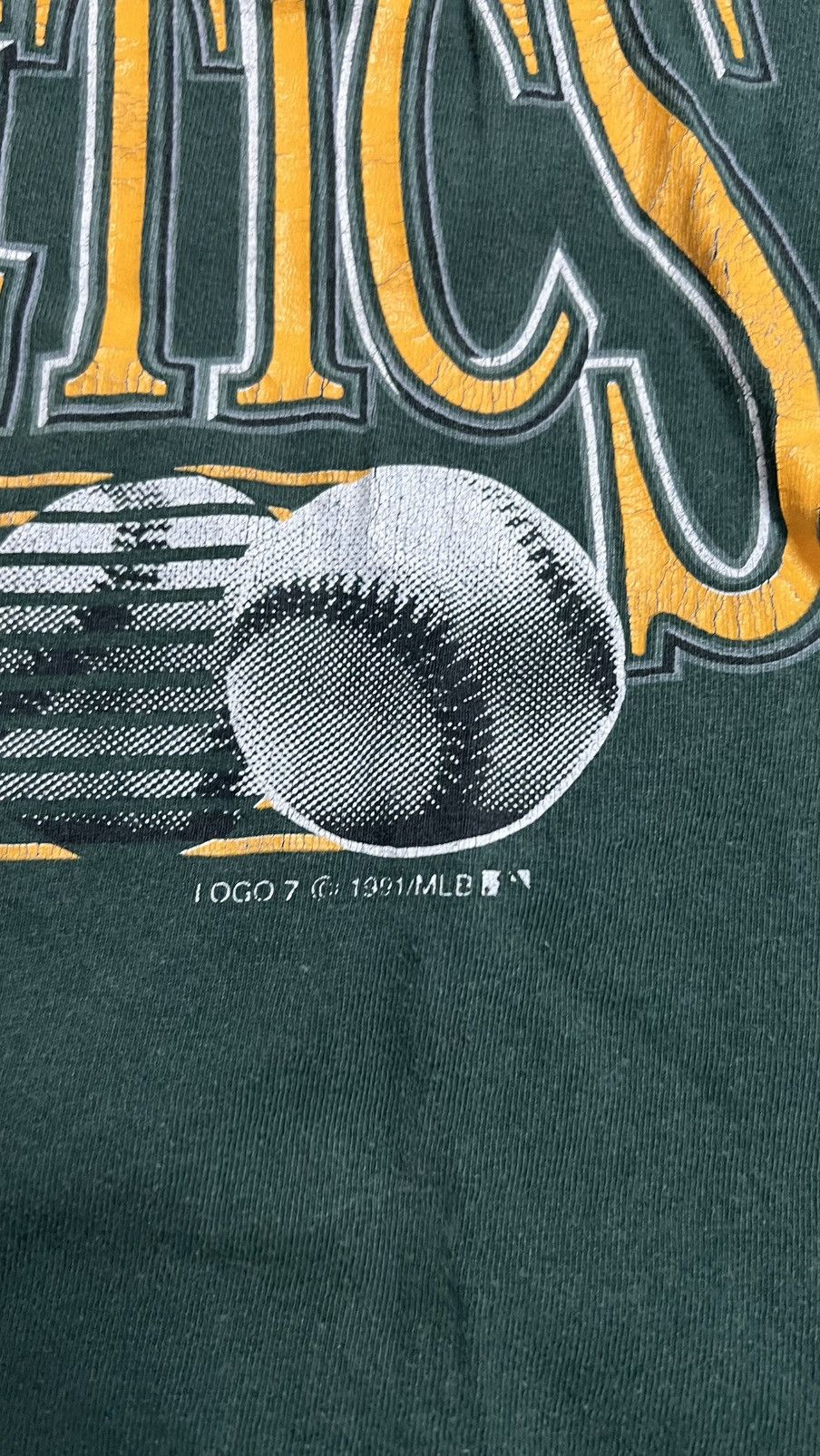Logo 7 × MLB 1991 RARE‼️Oakland Athletics MLB vintage logo 7 t shirt Size US M / EU 48-50 / 2 - 4 Thumbnail