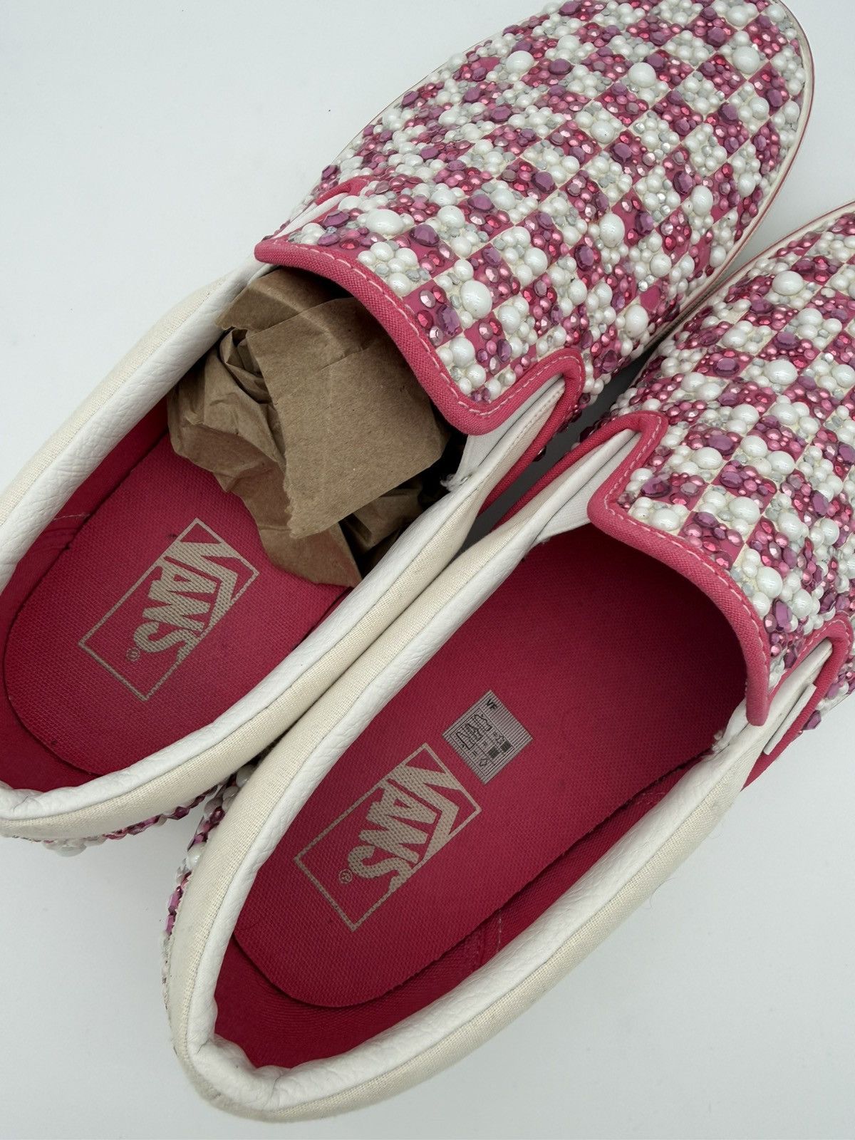 Vans Friends and Family Vans x Mattias Gollin Pink Vans Slip Ons Size US 13 / EU 46 - 7 Thumbnail