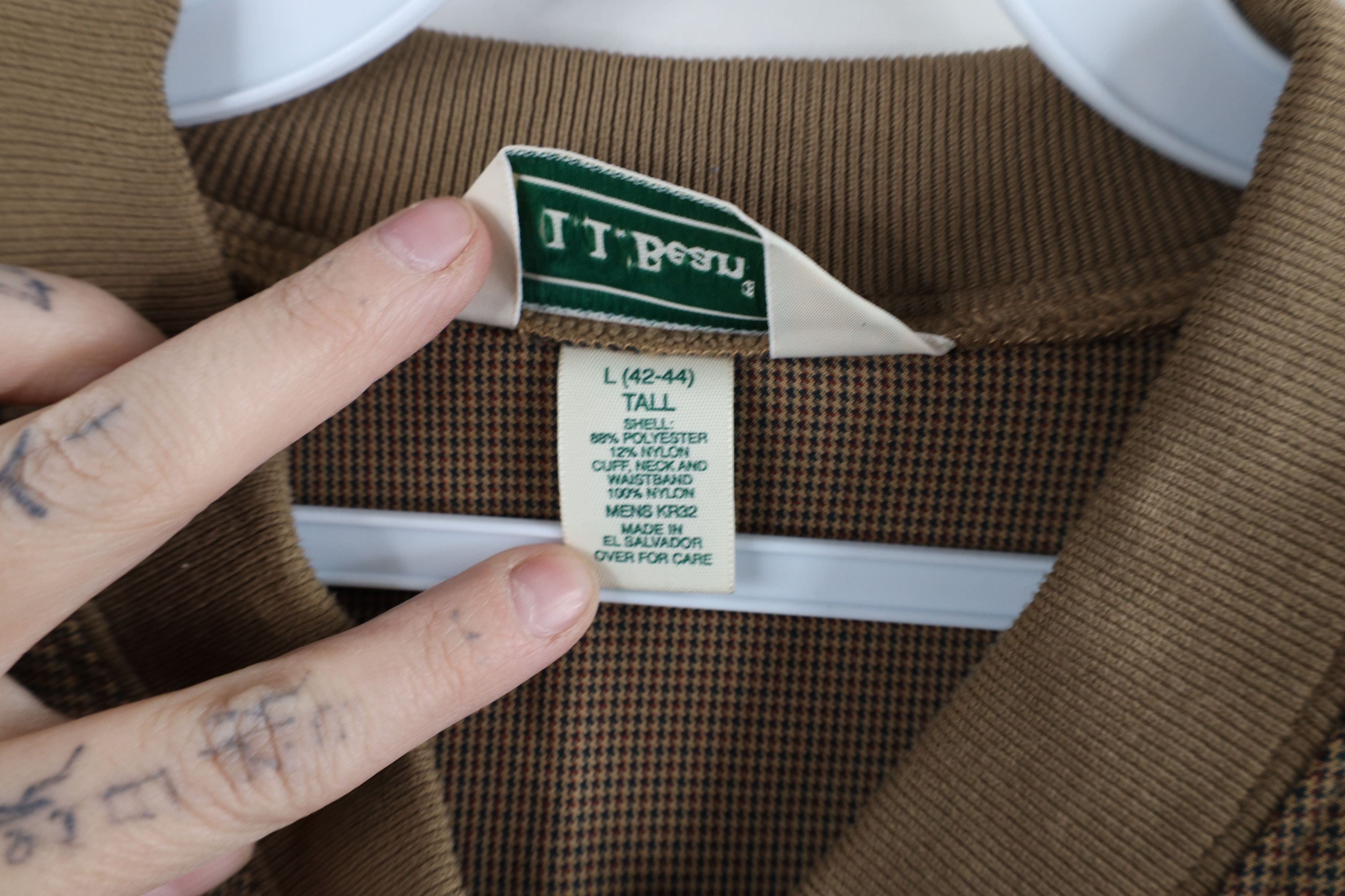 L.L. Bean × Vintage Vintage 90s LL Bean Houndstooth Pullover Windbreaker Jacket Size US L / EU 52-54 / 3 - 8 Thumbnail
