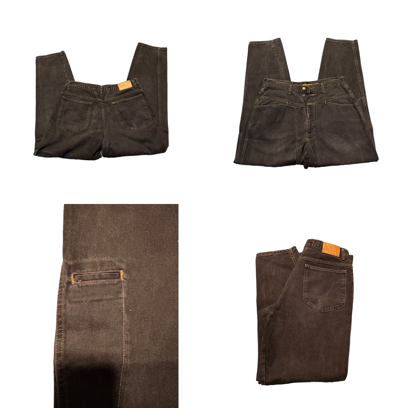 Vintage VINTAGE Girbaud Jeans Size 33 Skater Raver Baggy USA Black Mens Regular 5-Pocket Denim 1990s Size US 33 - 8 Thumbnail