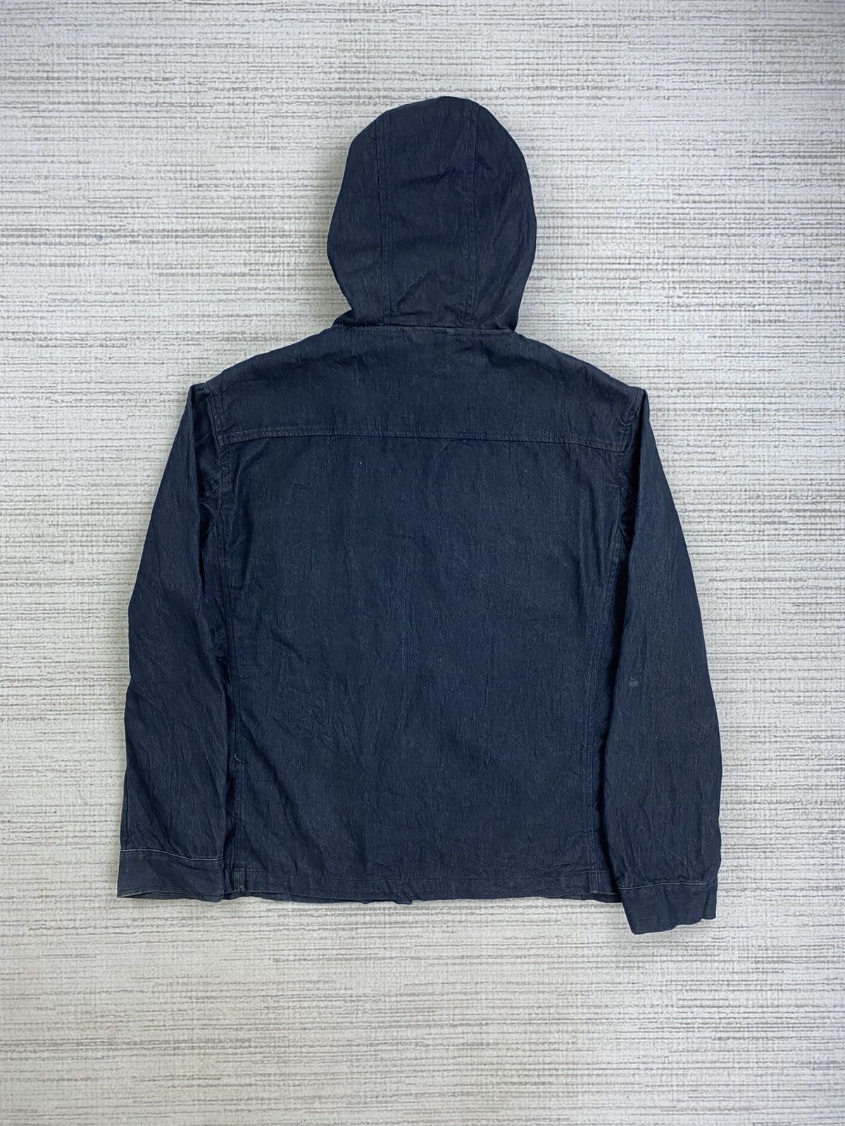 Yohji Yamamoto Vintage D’Homme Yohji Yamamoto Hoodie Denim Jacket Size US L / EU 52-54 / 3 - 2 Thumbnail