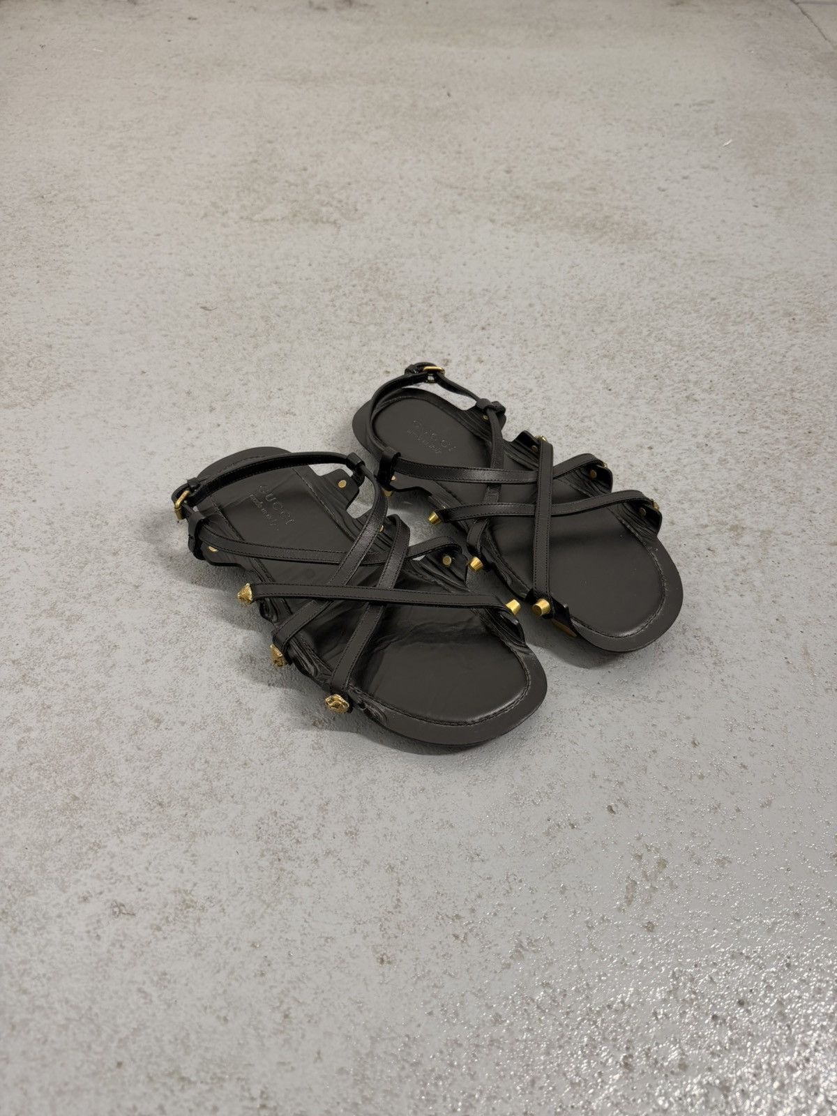 Gucci Gucci Leather Studded Sandals Size US 11 / IT 41 - 1 Thumbnail