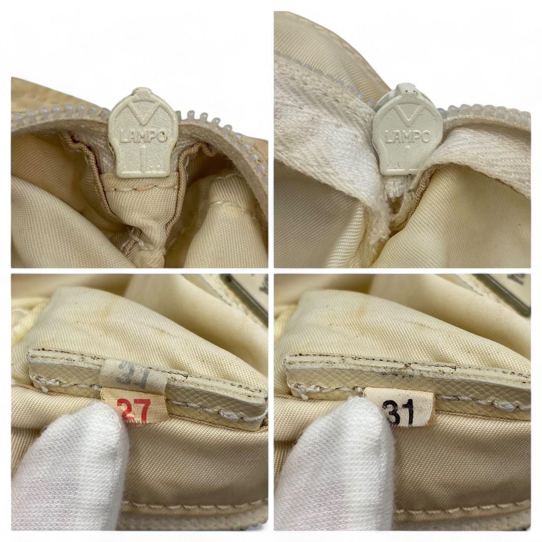 Prada Prada - Beige Handbag Shoulder Bag Nylon Triangle Logo Plate Size ONE SIZE - 13 Thumbnail