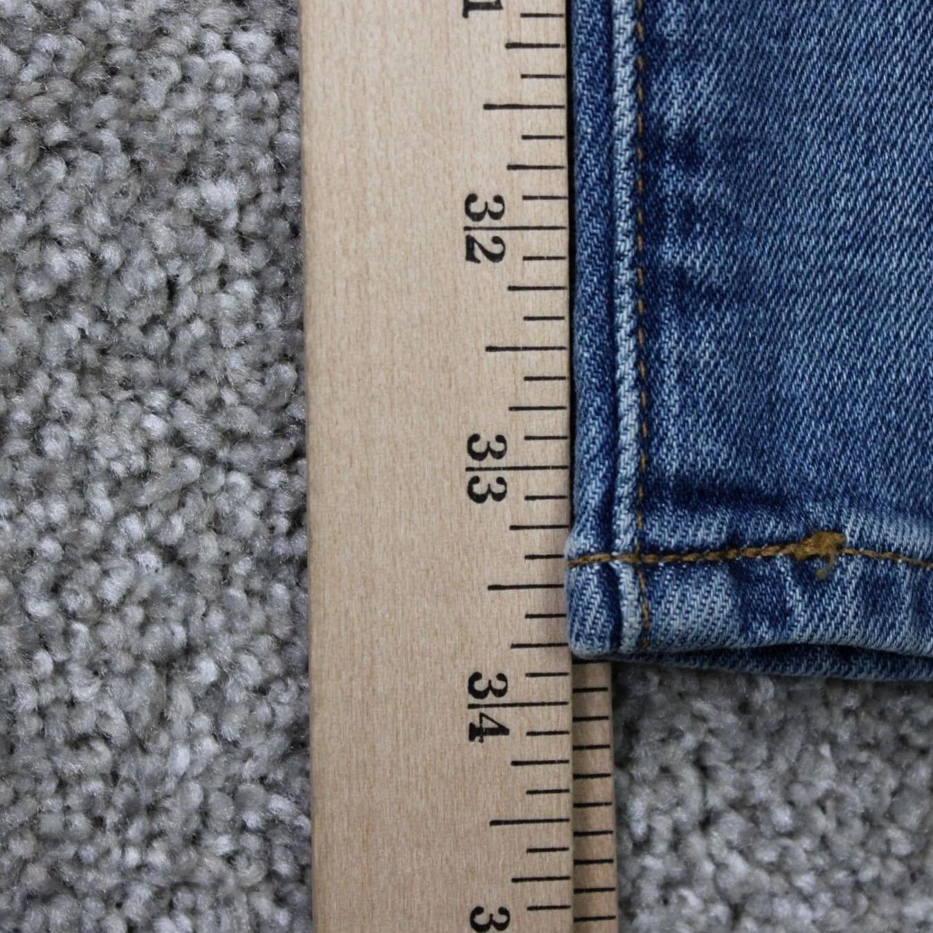 7 For All Mankind 7 For All Mankind Ryley Jeans Mens 33 Blue Distressed Cotton Stretch 34" inseam Size US 33 - 4 Thumbnail