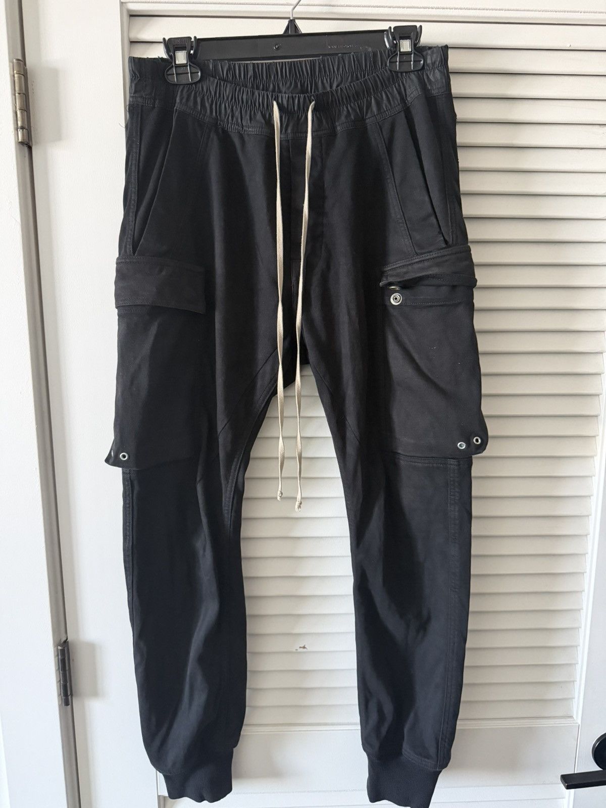 Rick Owens FW19 Larry Runway SuedeDrawstring Cargo Joggers Asap