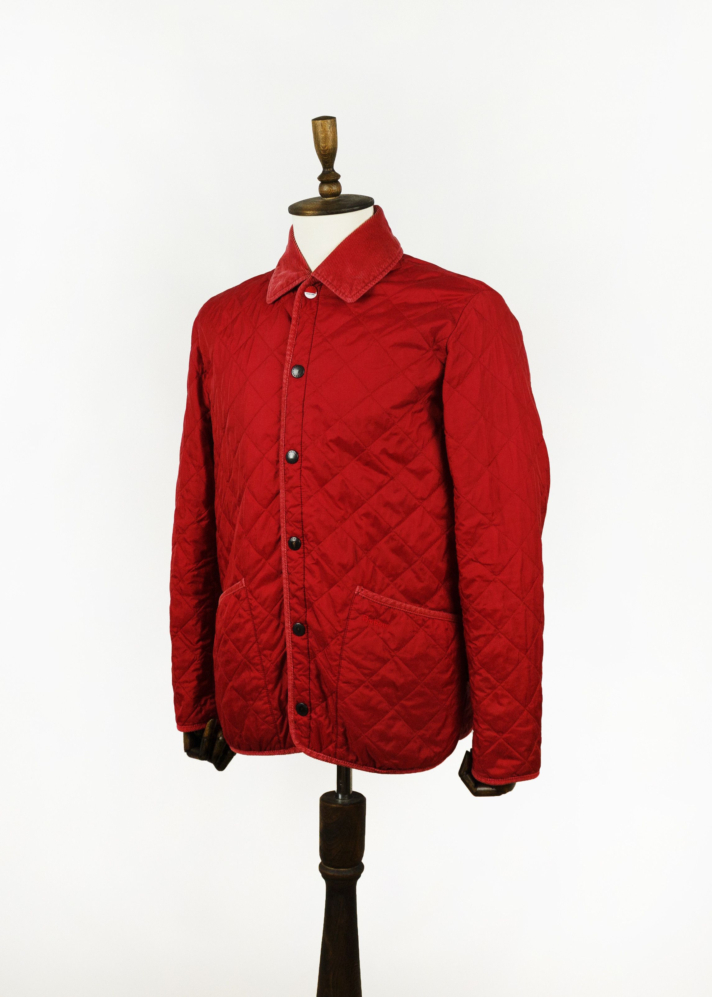 Red barbour quilted jacket men online