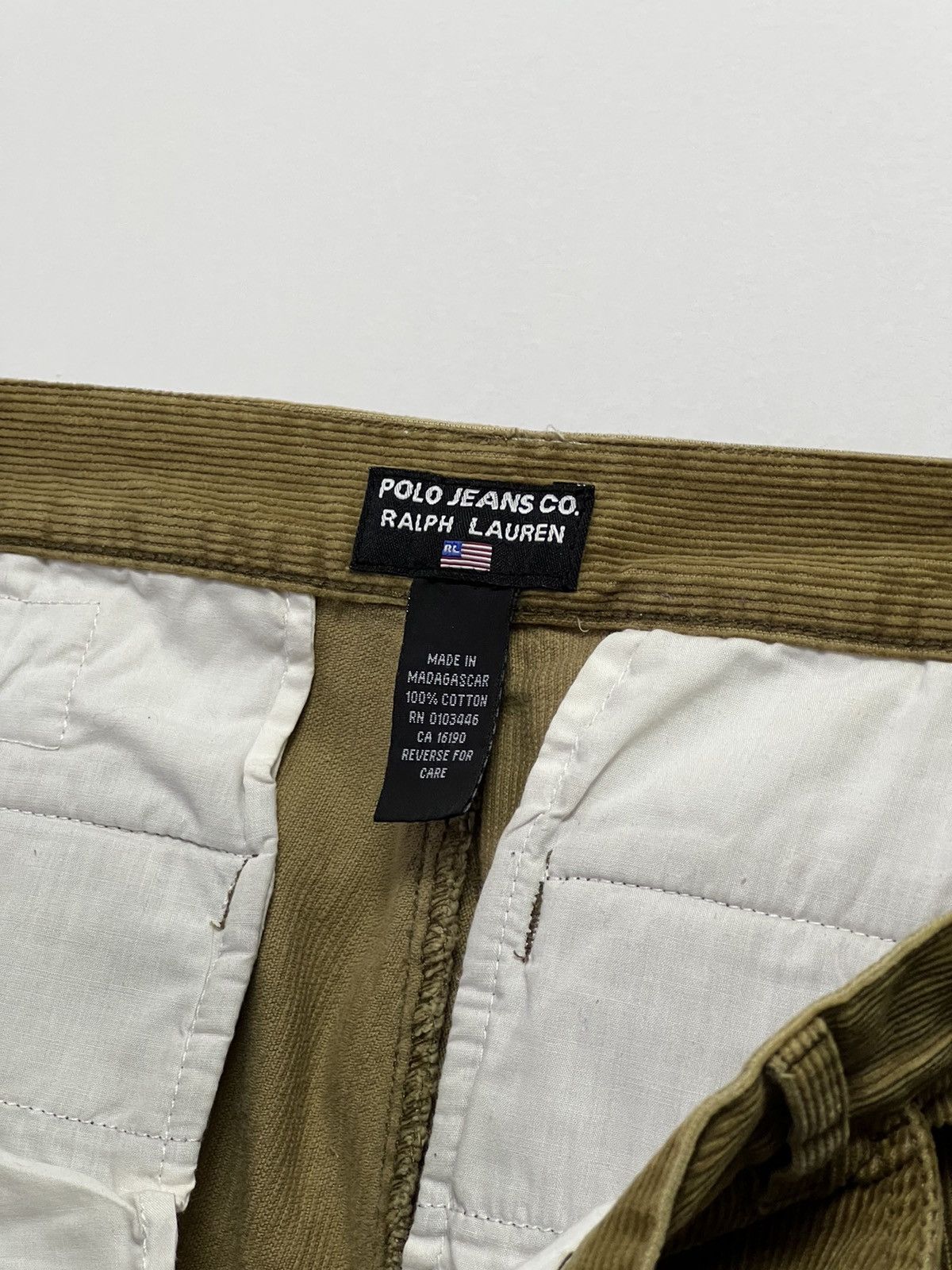 Designer × Polo Ralph Lauren × Vintage Vintage Polo Ralph Lauren Velvet Cargo Pants Jeans Denim Size US 30 / EU 46 - 9 Thumbnail