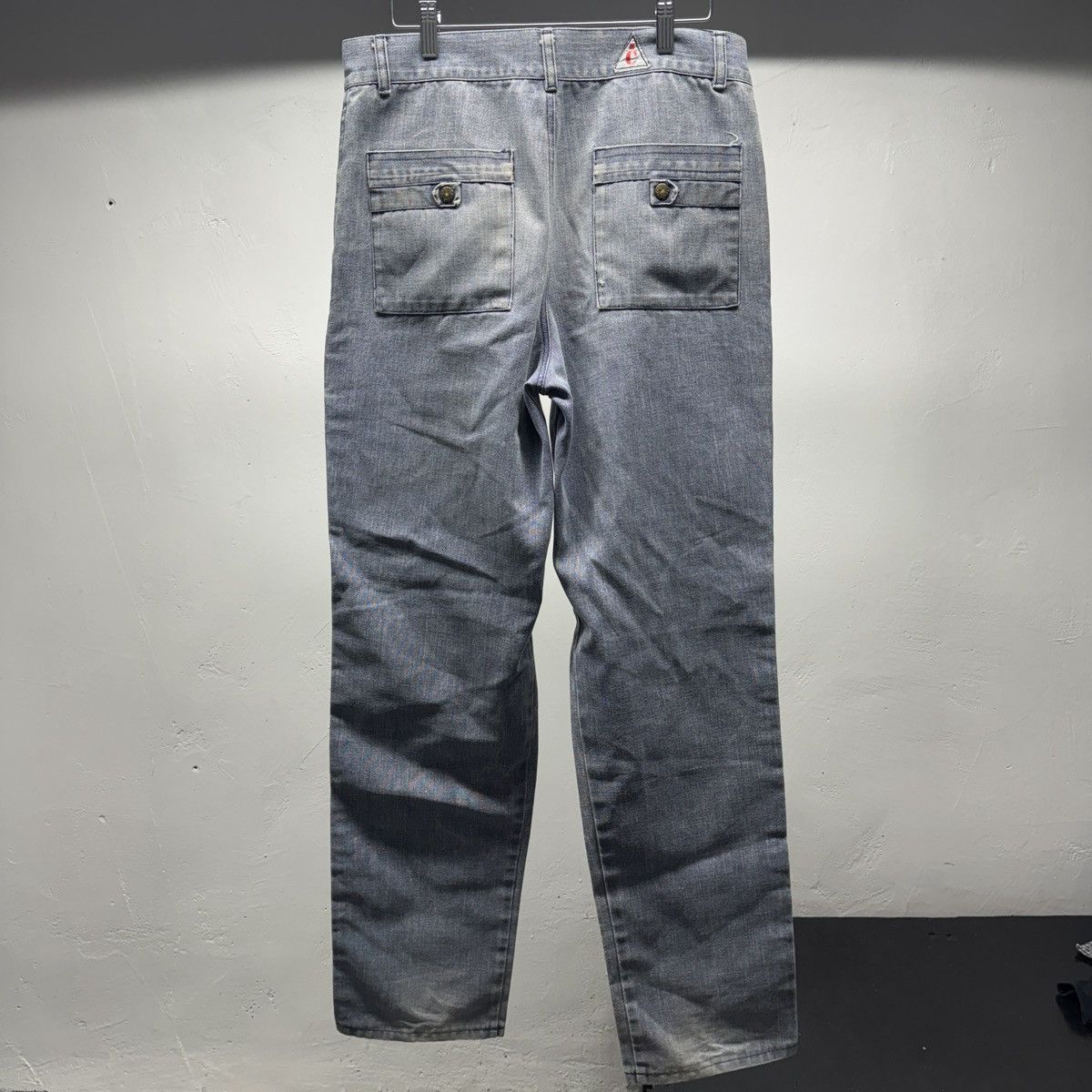 Vintage 90s Y2K Faded Thrashed Denim Cargo Jeans Pants ERD Grunge Size US 33 - 9 Thumbnail