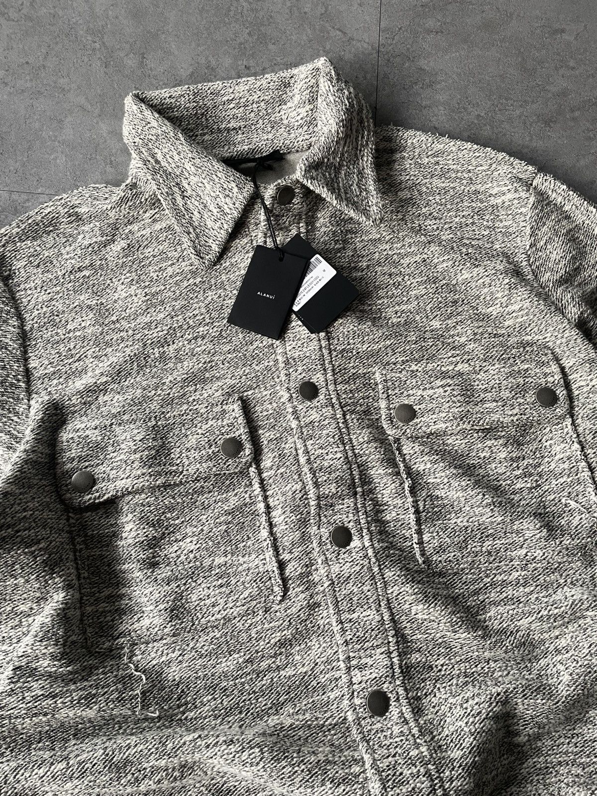 Alanui ALANUI RAW EDGE MÉLANGE COTTON OVERSHIRT💫 Size US L / EU 52-54 / 3 - 1 Thumbnail