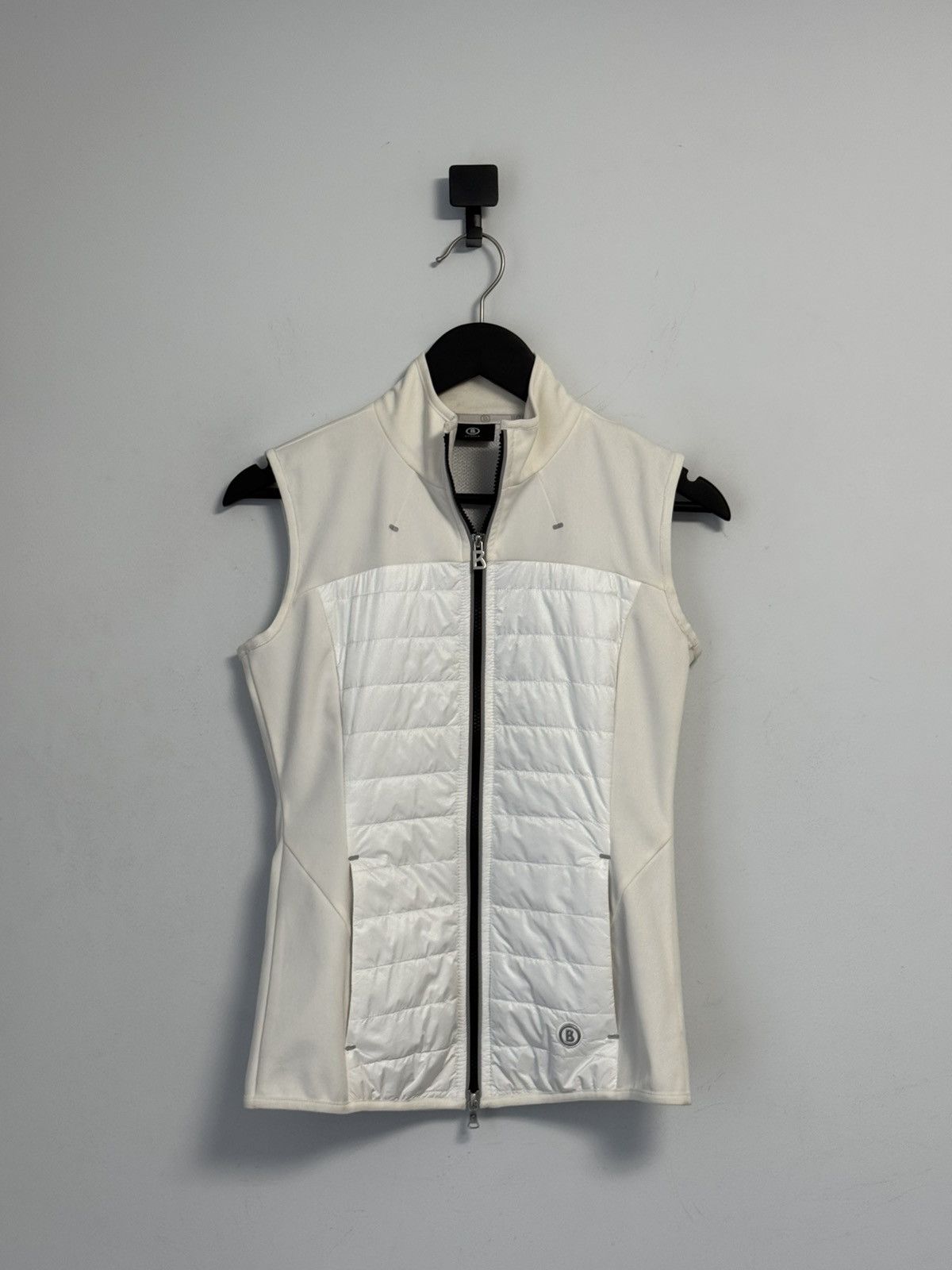 Bogner Women’s Bogner White Quilted Golf Vest Sleeveless Full Zip Size S / US 4 / IT 40 - 1 Thumbnail
