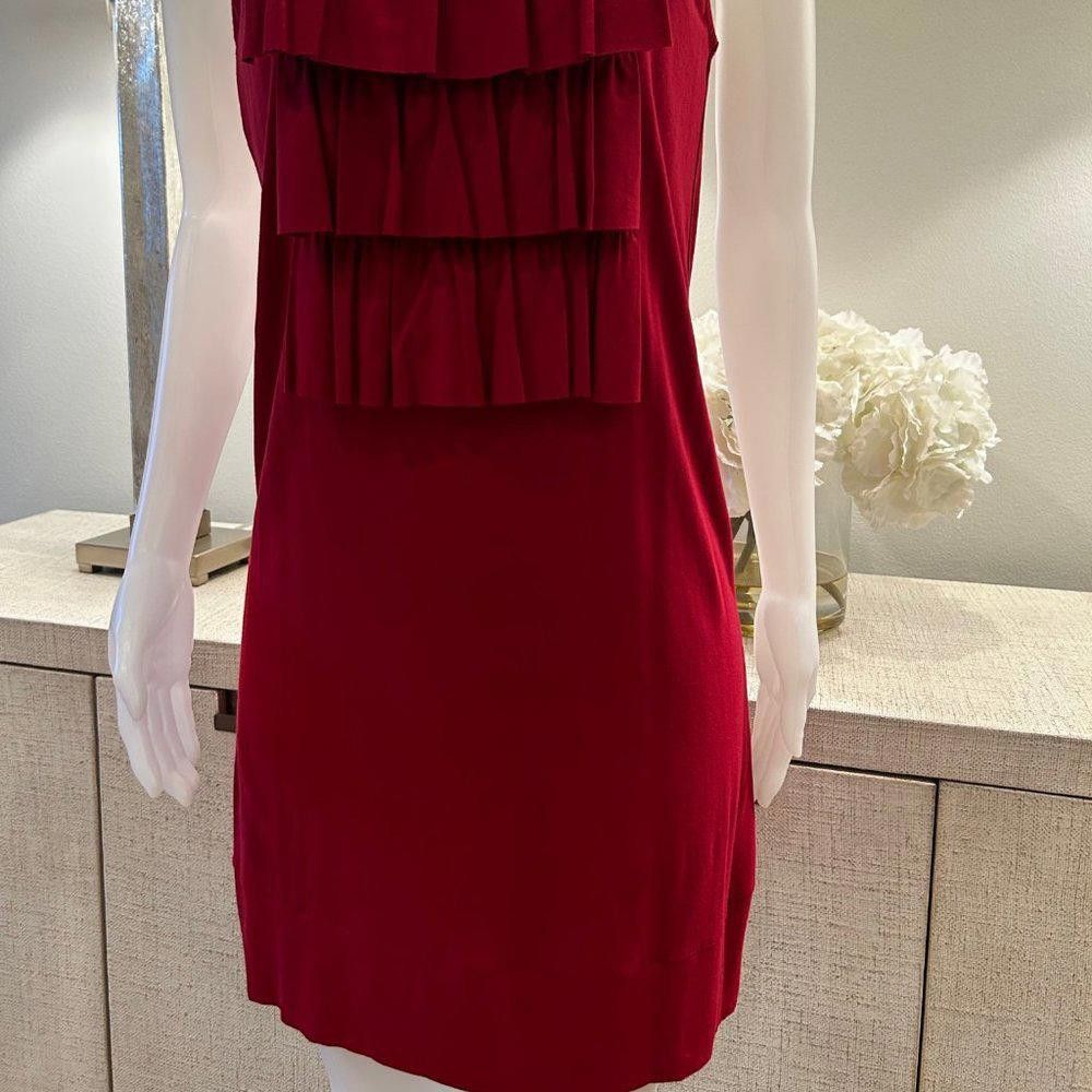 Michael Stars Michael Stars Sleeveless Ruffle Front Red Dress Size M / US 6-8 / IT 42-44 - 2 Thumbnail