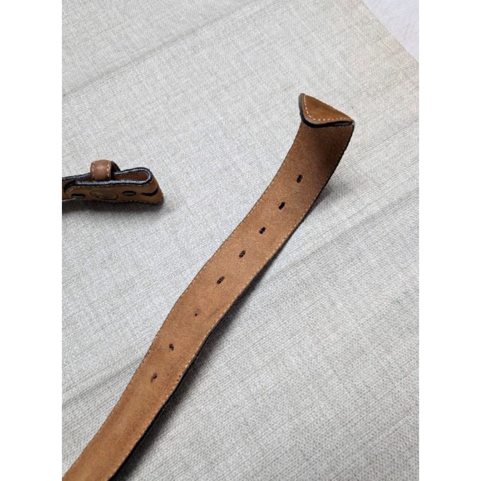 Vintage VINTAGE Silver Creek WESTERN Belt Buckle Leather Belt 50 Men Brown/Black Western 50 Cowboys Rodeo Southwestern USA Made Belt Mens Size ONE SIZE - 7 Thumbnail