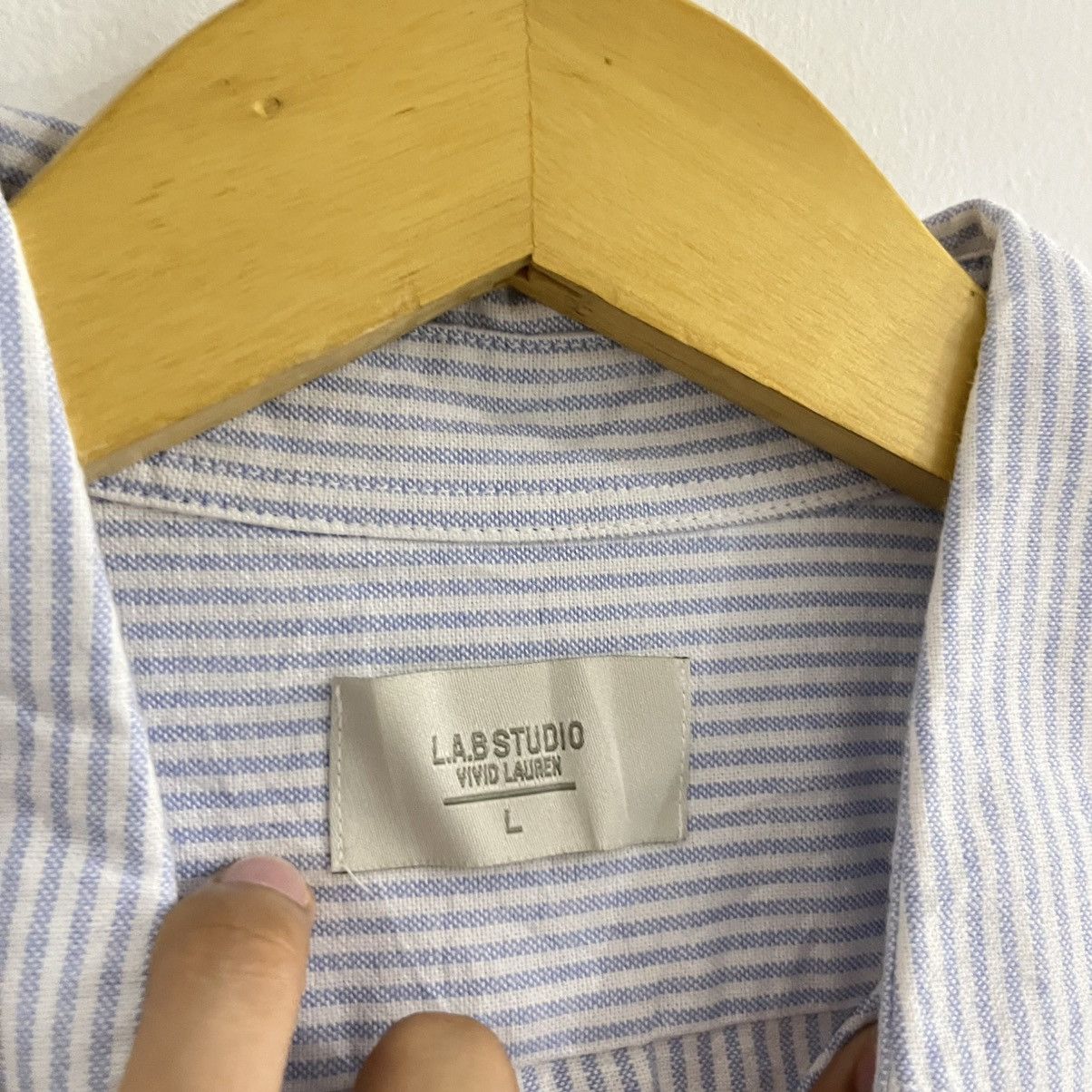 Japanese Brand Lab Studio - Striped Cityboy Oversized Shirt Size US L / EU 52-54 / 3 - 4 Thumbnail
